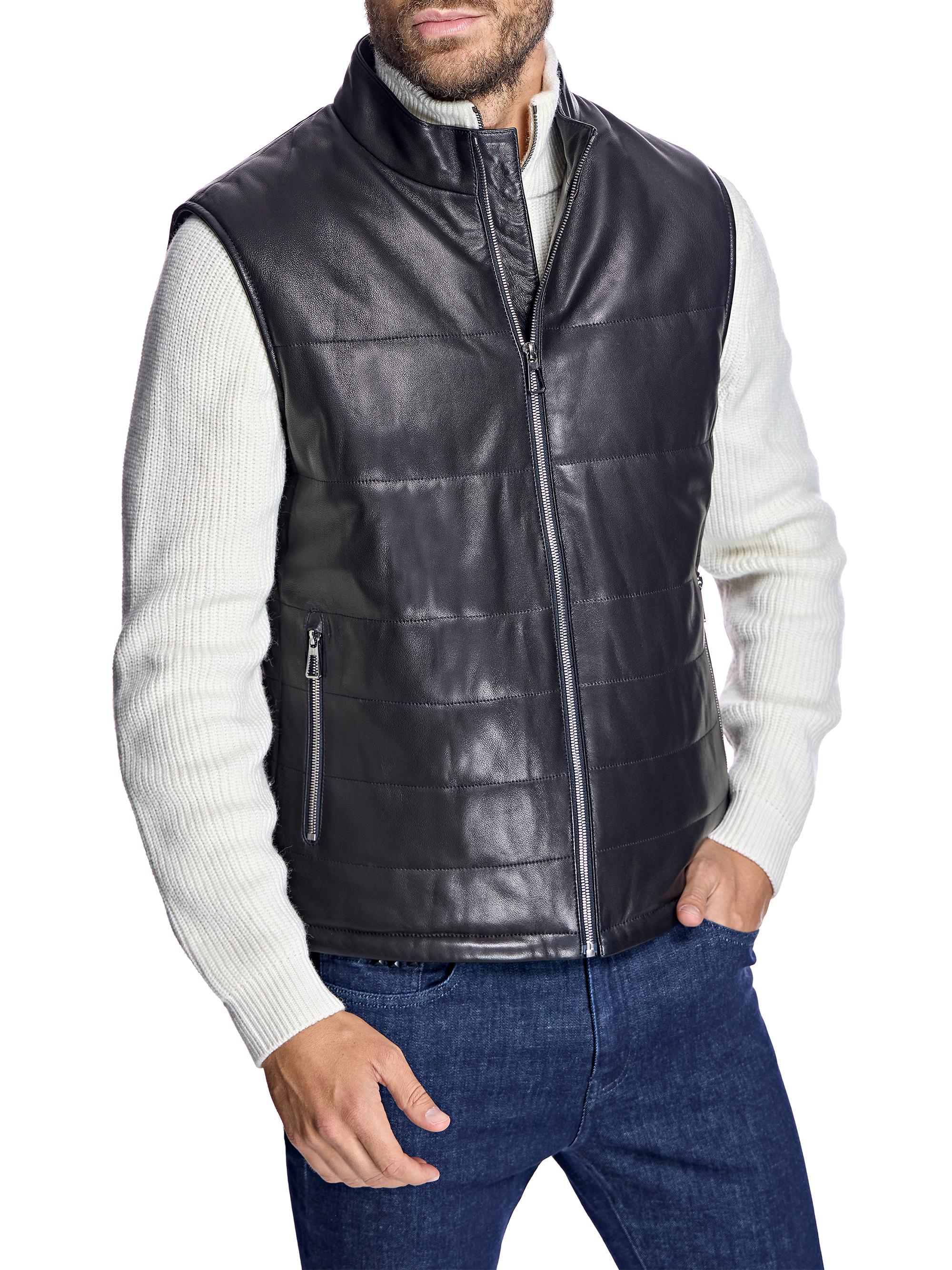 Maximilian Men's Quilted Leather Vest | Saks Fifth Avenue