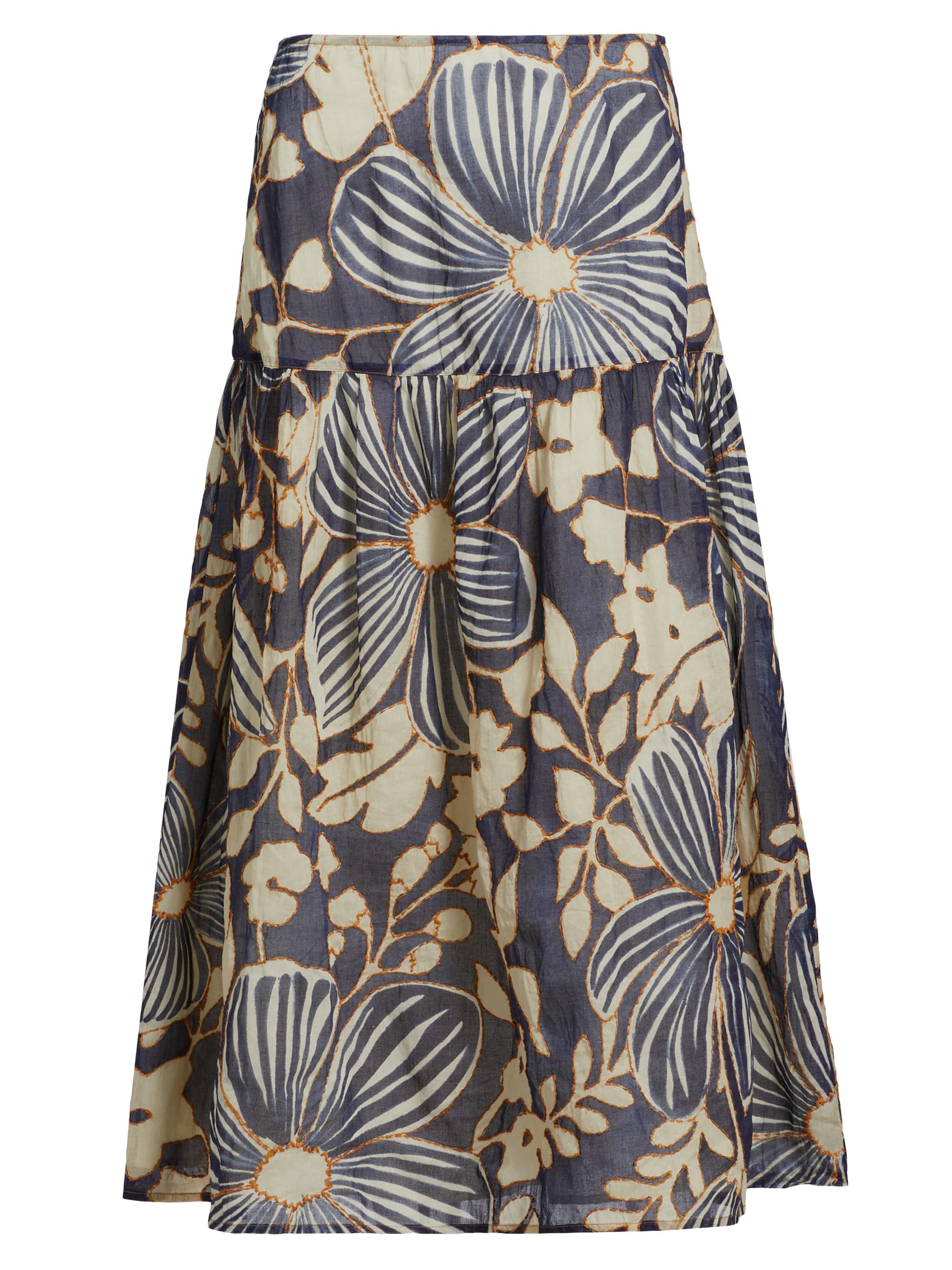 Marie Oliver Women's Owens Floral Cotton Midi-Skirt - Moon Flower