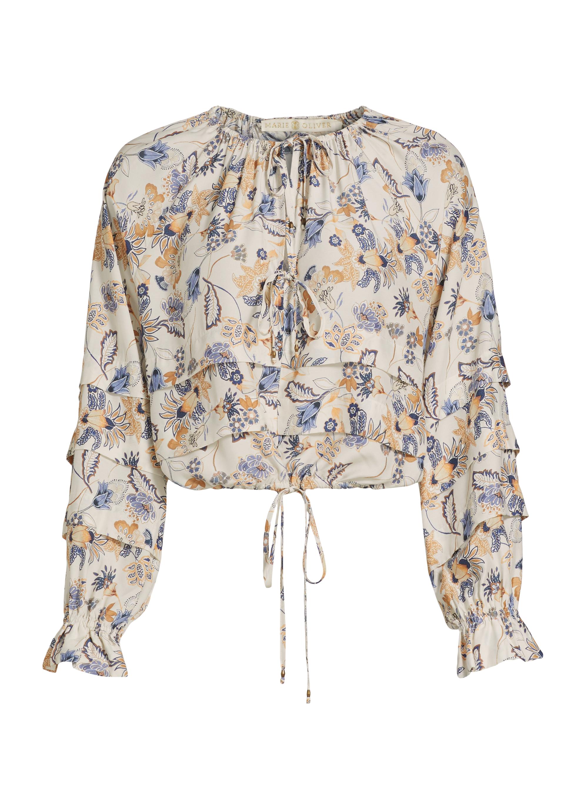 Marie Oliver Women's Umi Floral Tieneck Blouse - Crossvine