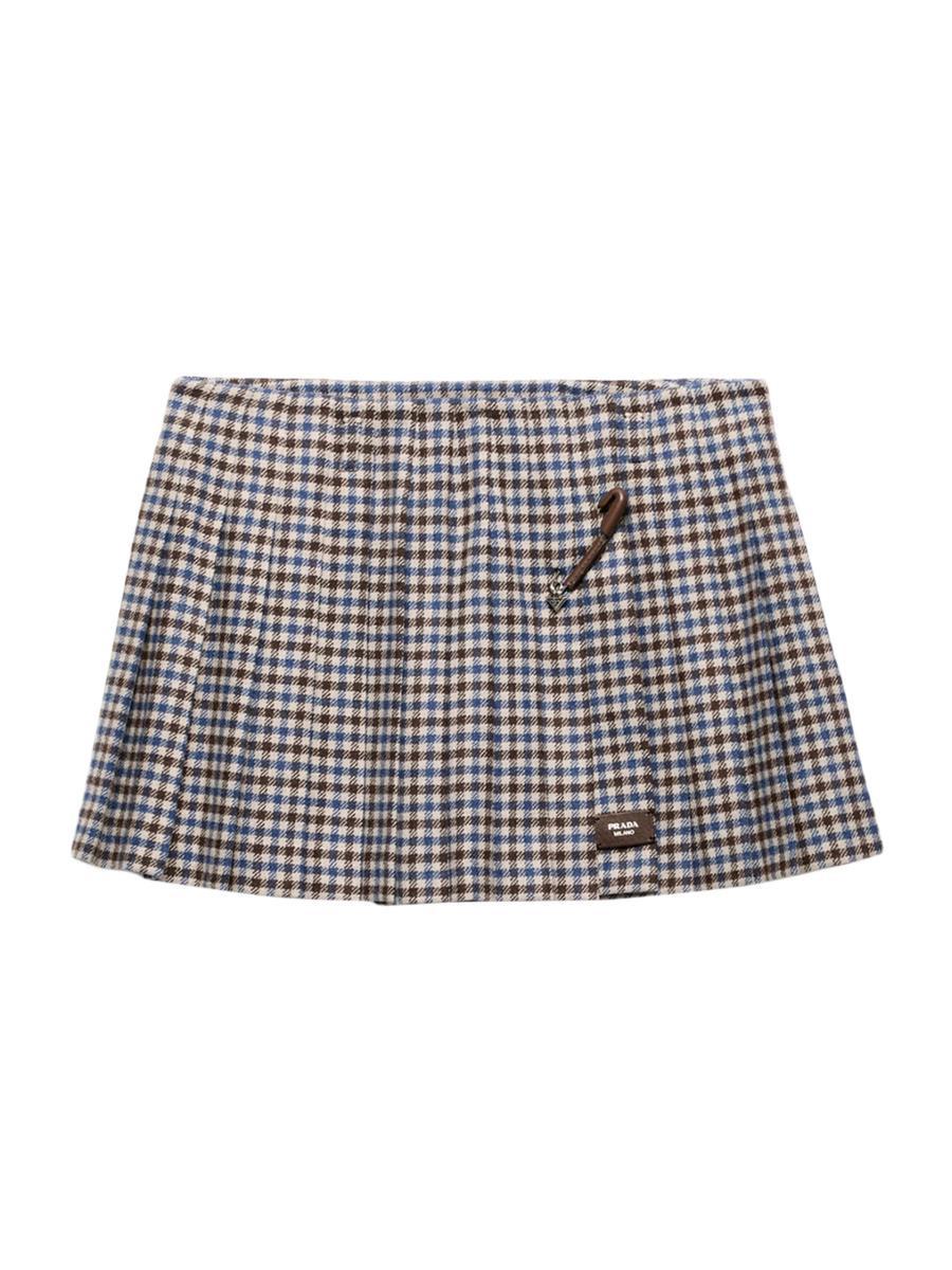 【Misapi】Prada Wool Skirt Prada Chevron Wool Midi Skirt | Neiman Marcus