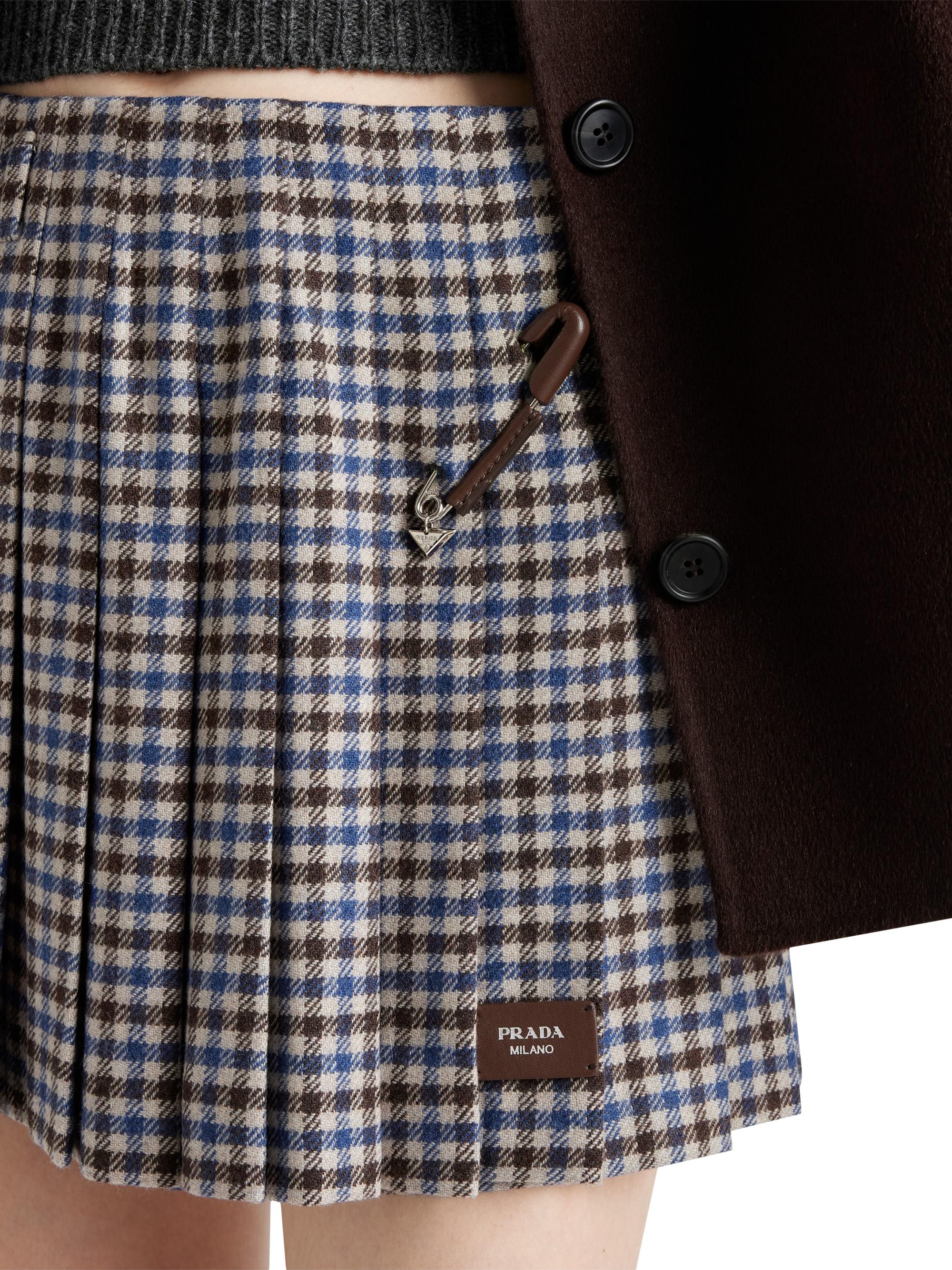 Prada Checked Wool Mini Skirt | Saks Fifth Avenue