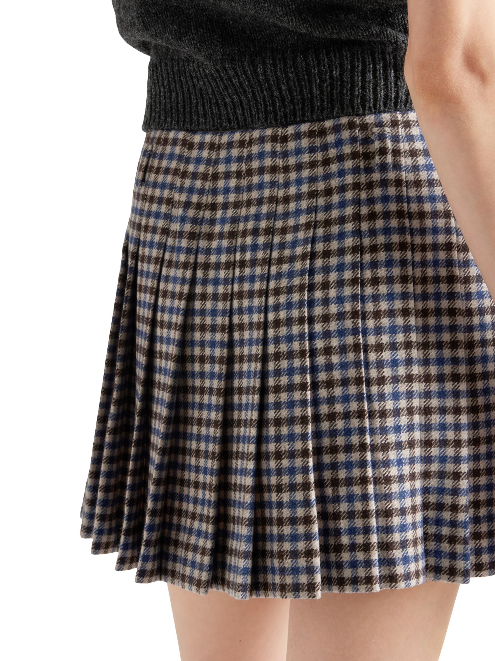 Prada Checked Wool Mini Skirt | Saks Fifth Avenue