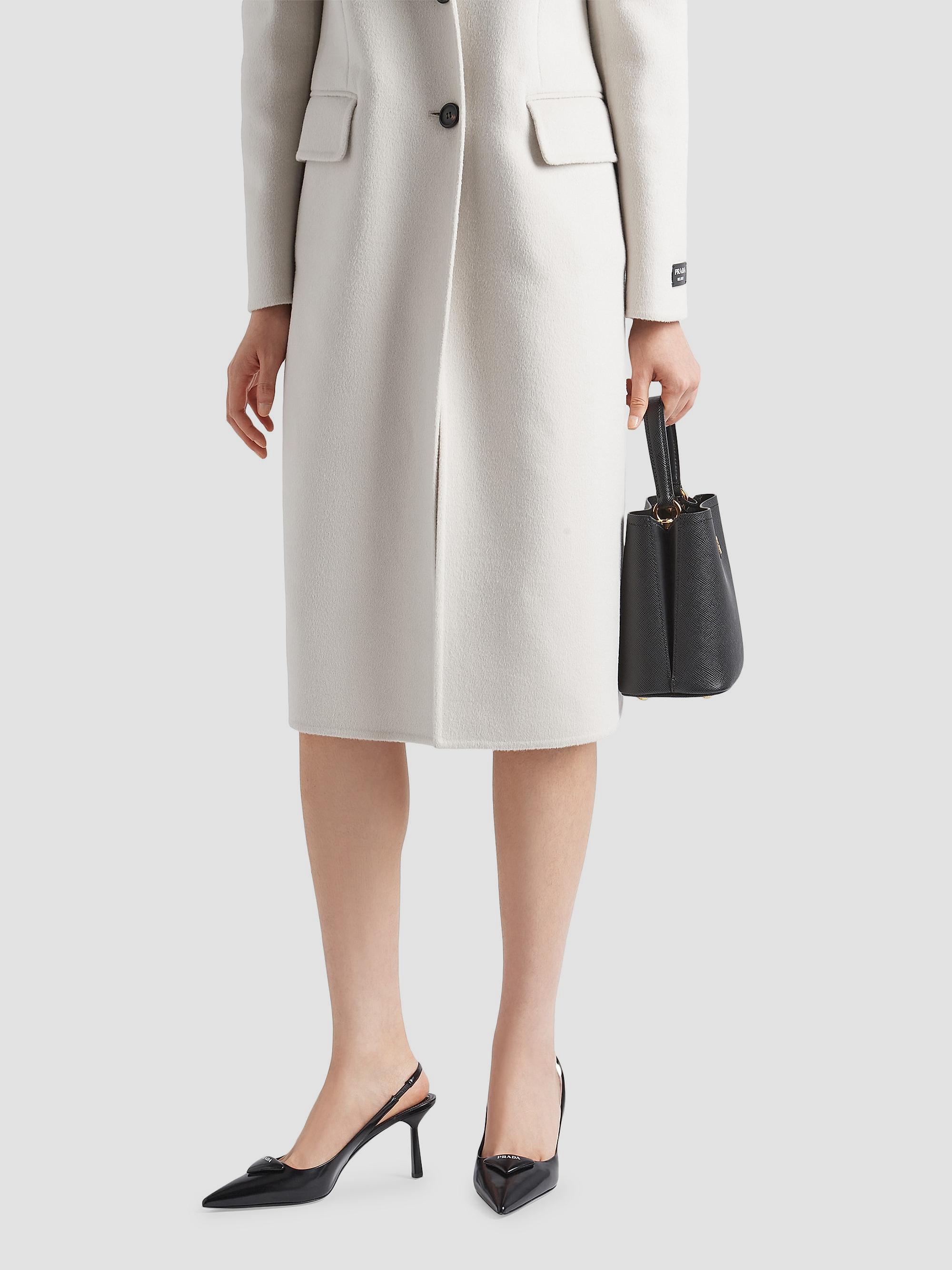 Prada Women's Brushed Leather Slingback Pumps - Black | Thumbnail 2