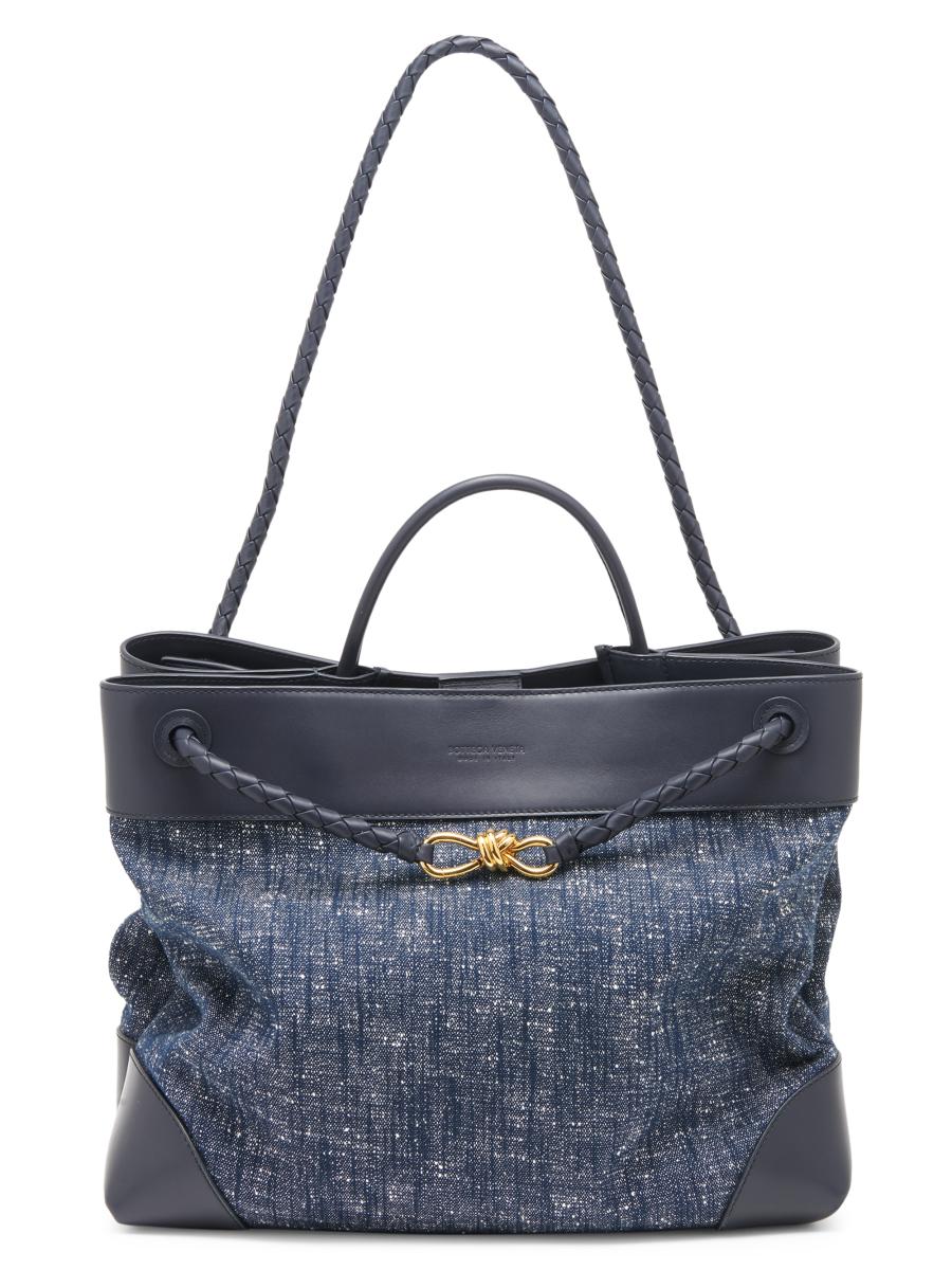 Bottega Veneta Women's Large Andiamo Denim Bouclé Tote Bag In Multi
