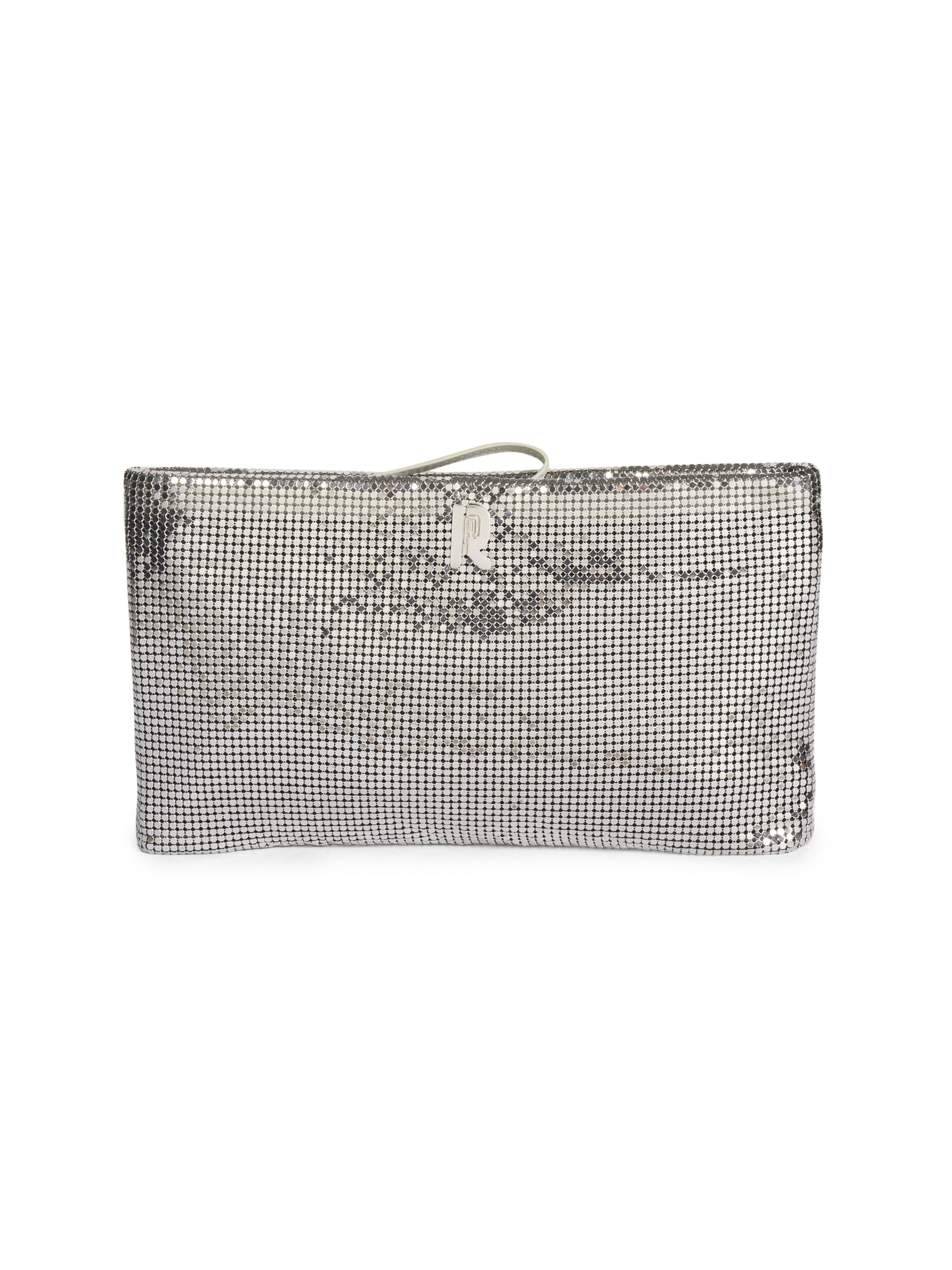 Rabanne Women's Brass & Leather Pochette - Silver