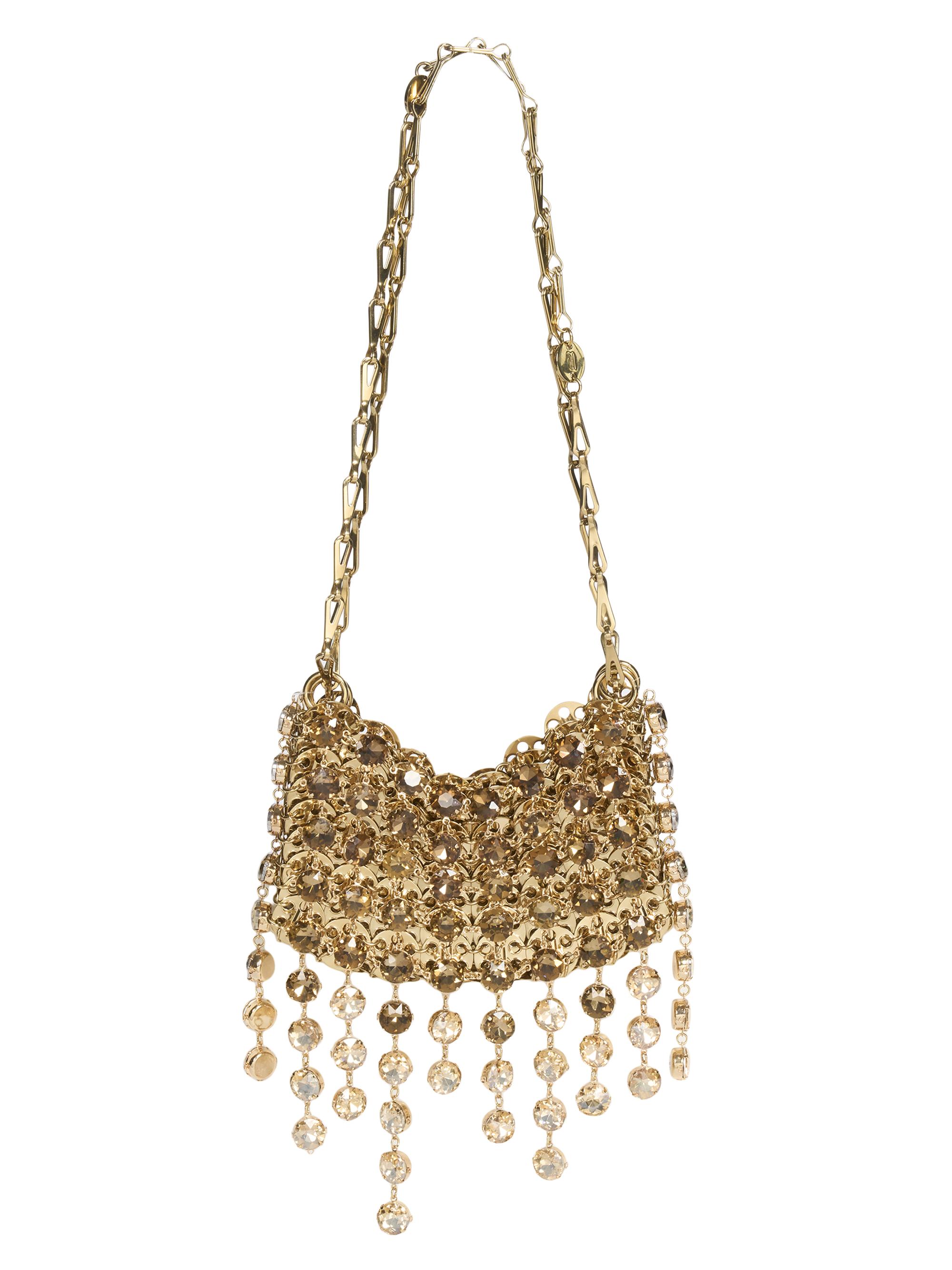 Rabanne Women's Sac A Main Rhinestone-Embellished Shoulder Bag - Gold Topaz