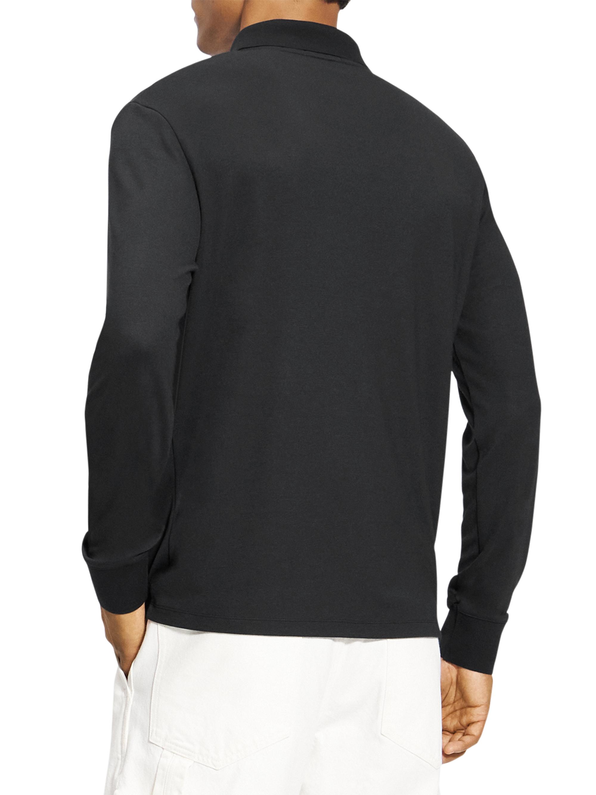 Theory Goris Long-Sleeve Polo Shirt | Saks Fifth Avenue