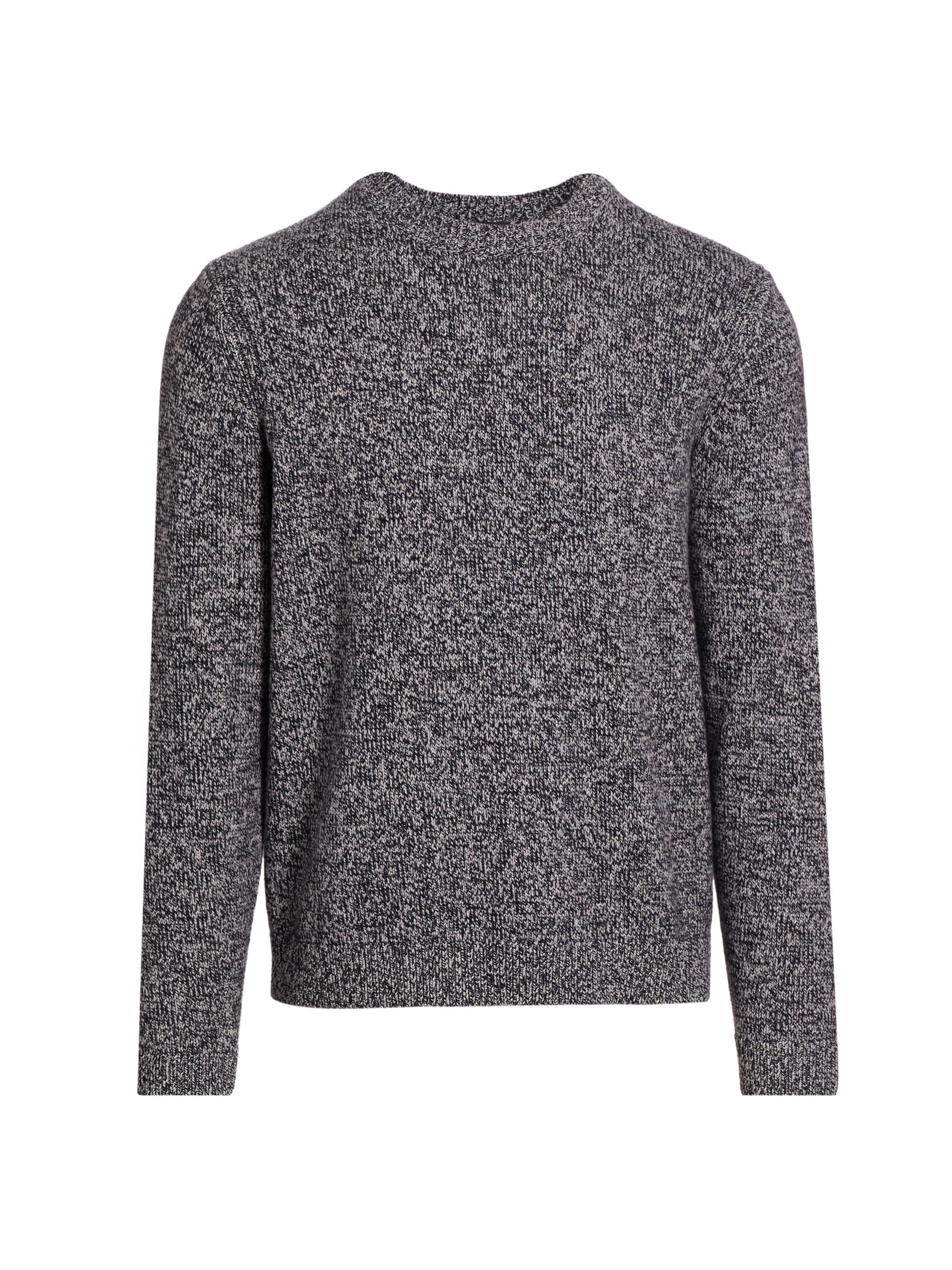 Theory Men's Hilles Wool-Cashmere Crewneck Sweater - Light Grey Heather Baltic