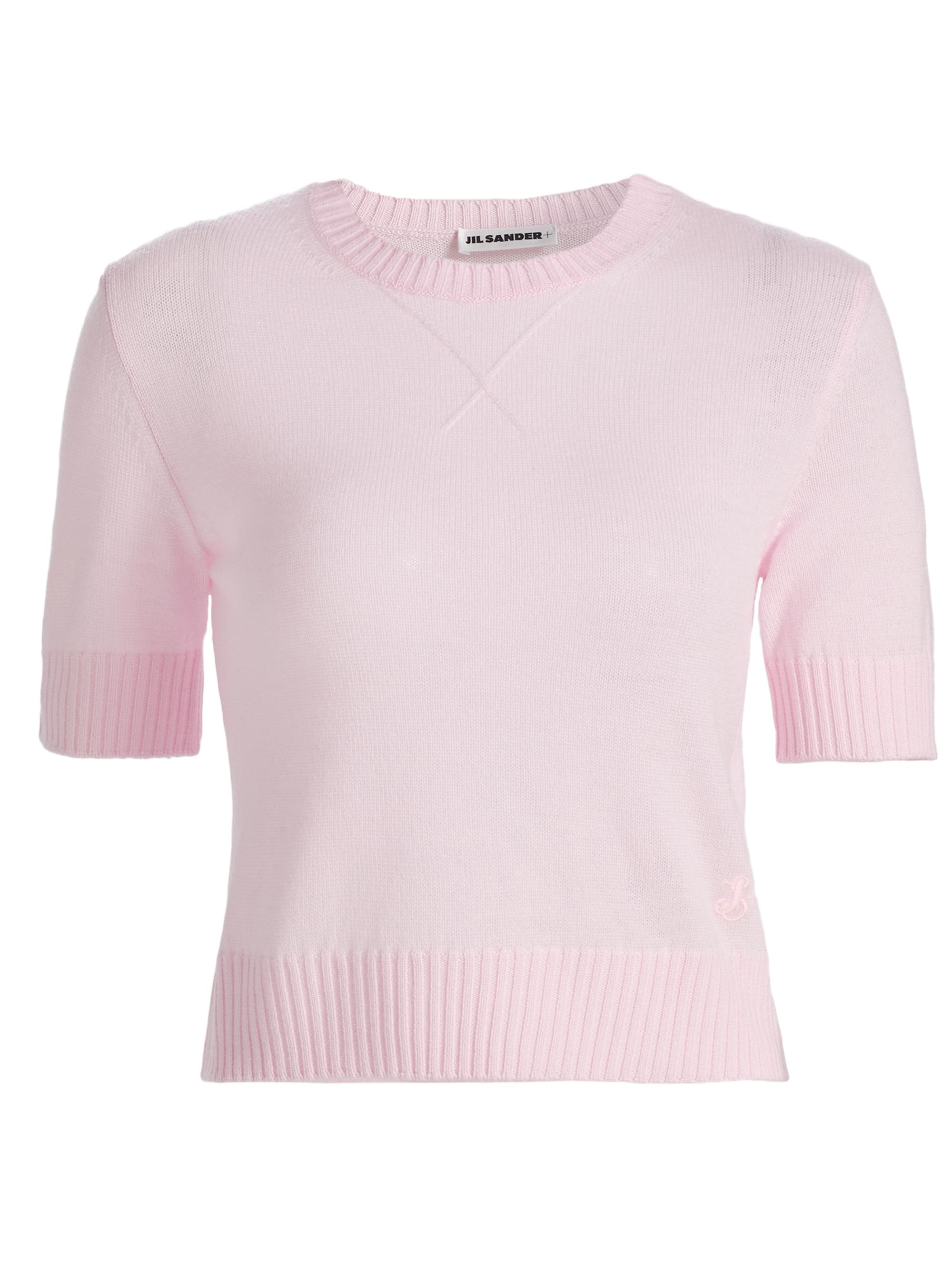 Jil Sander Women's Wool Crop Sweater - Cotton Candy
