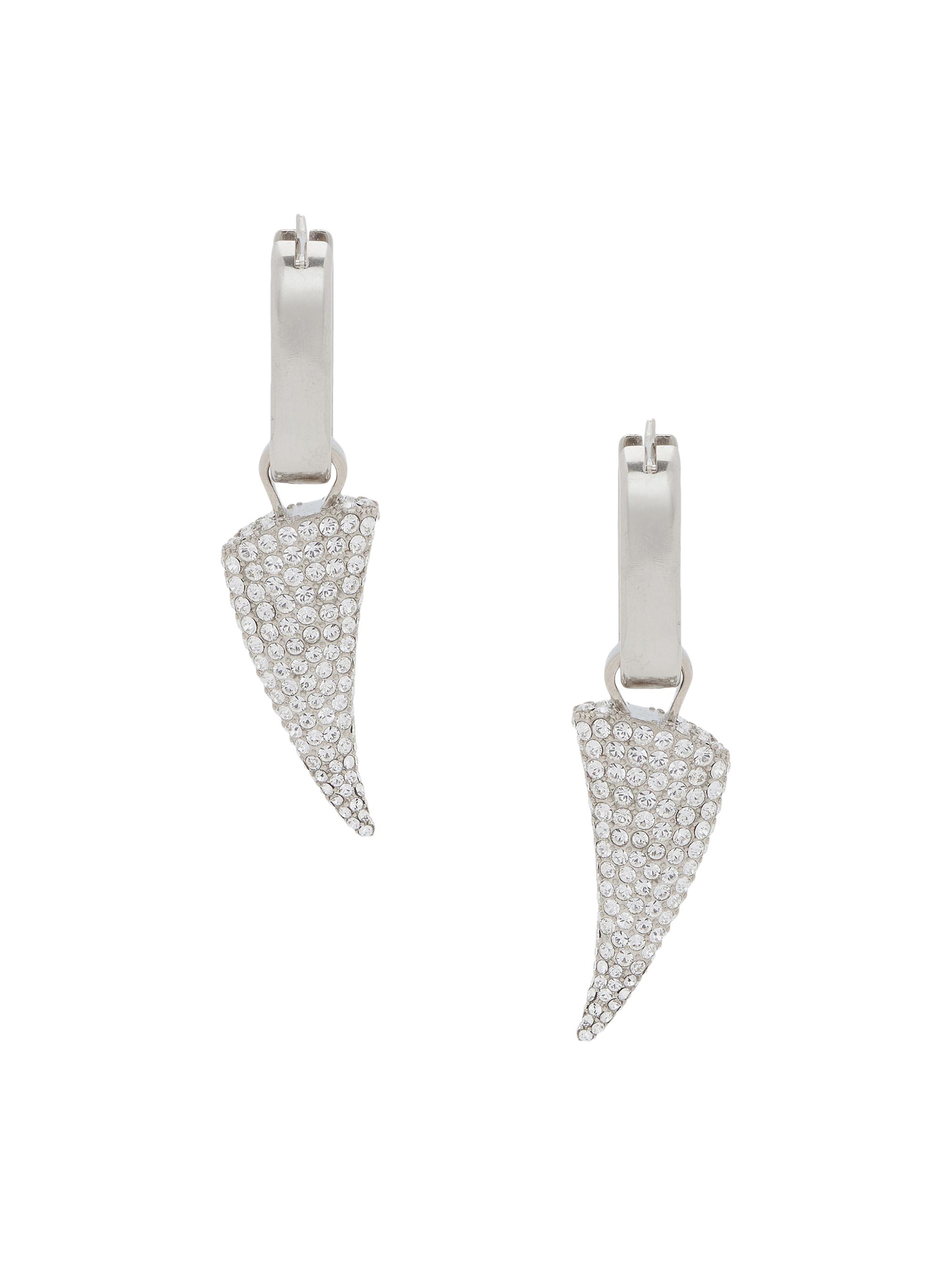 McQueen Women's Silvertone & Crystal Tiger Claw Drop Earrings - Silver Grey