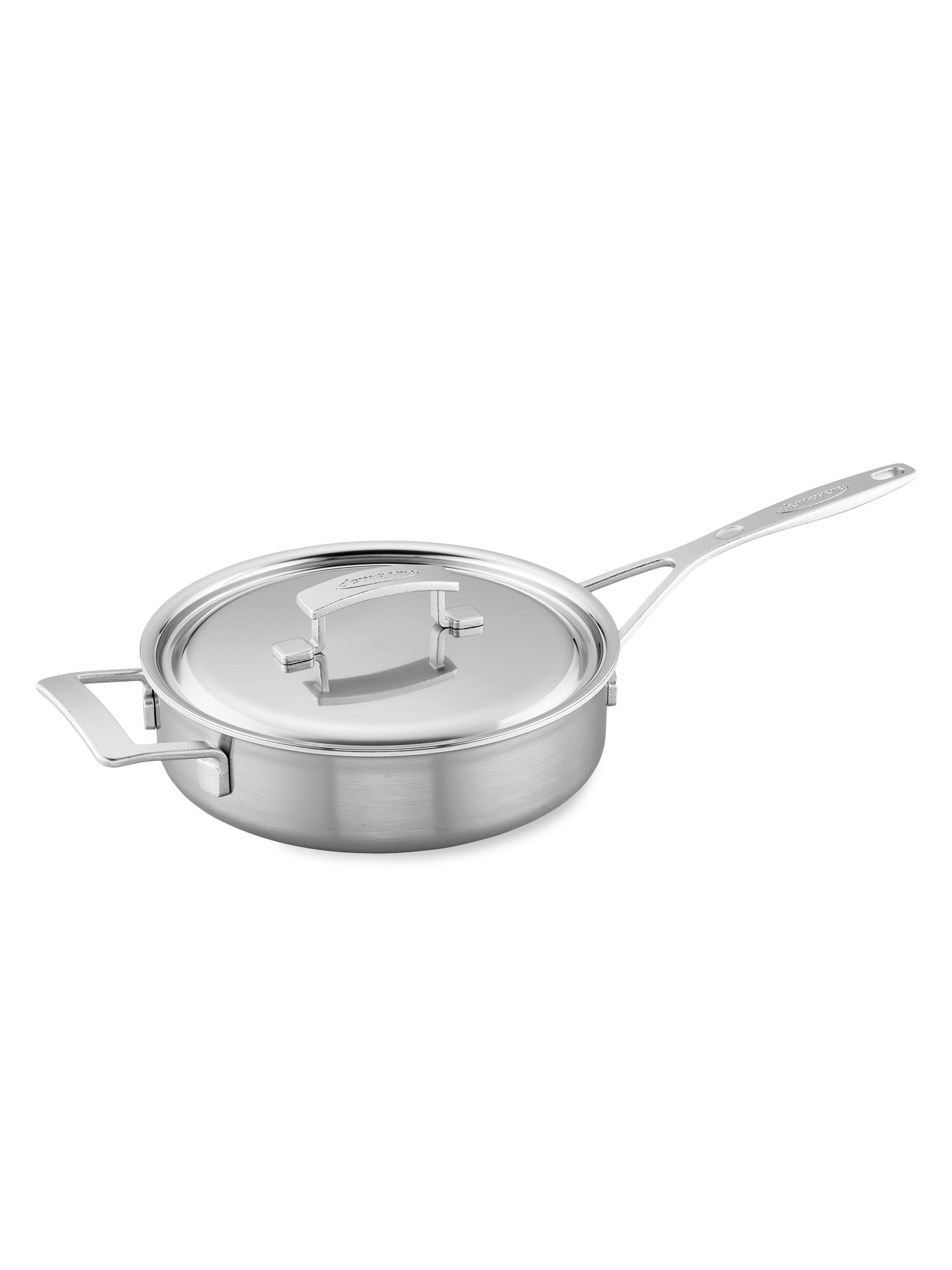 Demeyere Industry 5-Ply 3-Quart Stainless Steel Saute Pan with Handle Helper - Stainless Steel