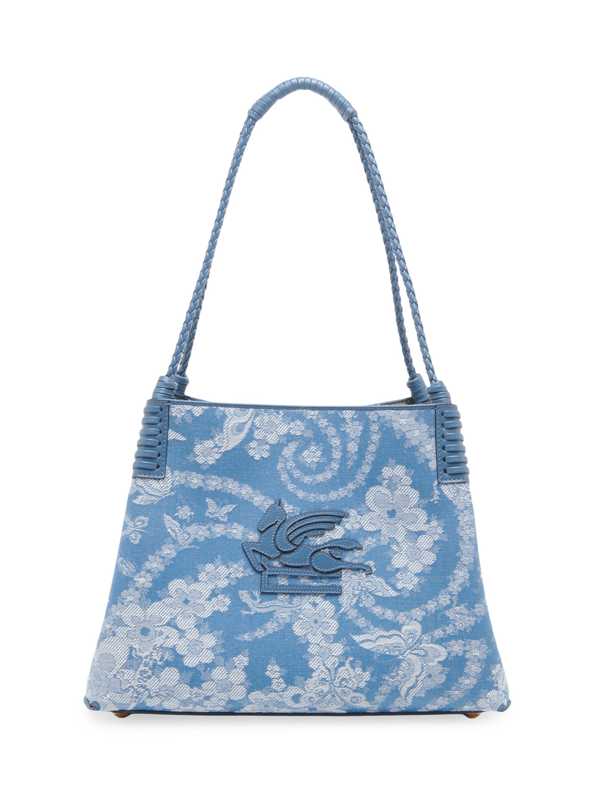 Etro Women's Libra Butterfly Denim Jacquard Shopper Tote Bag - Blue Multi