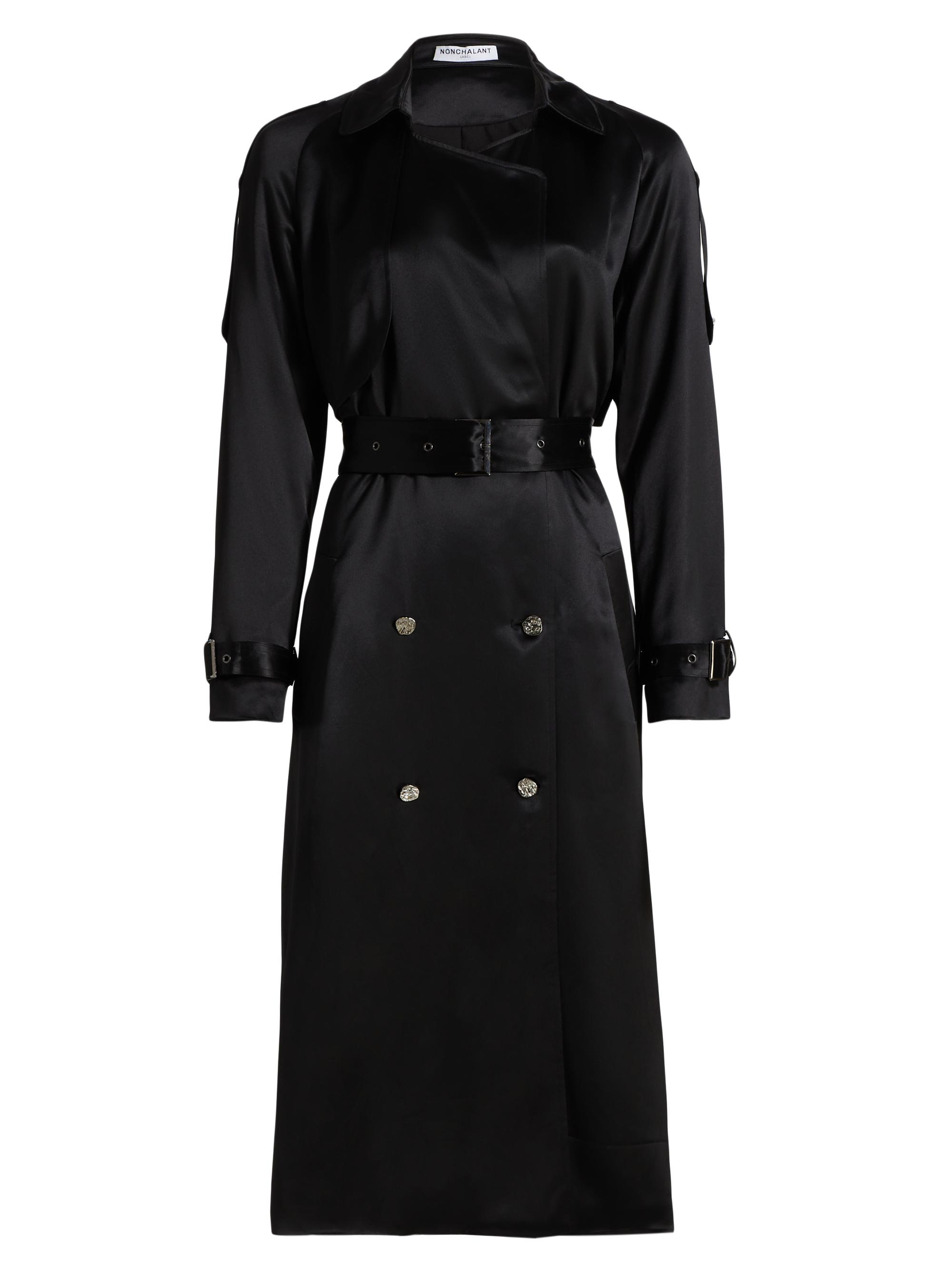 Nonchalant Label Violet Double-Breasted Trench Coat | Saks Fifth
