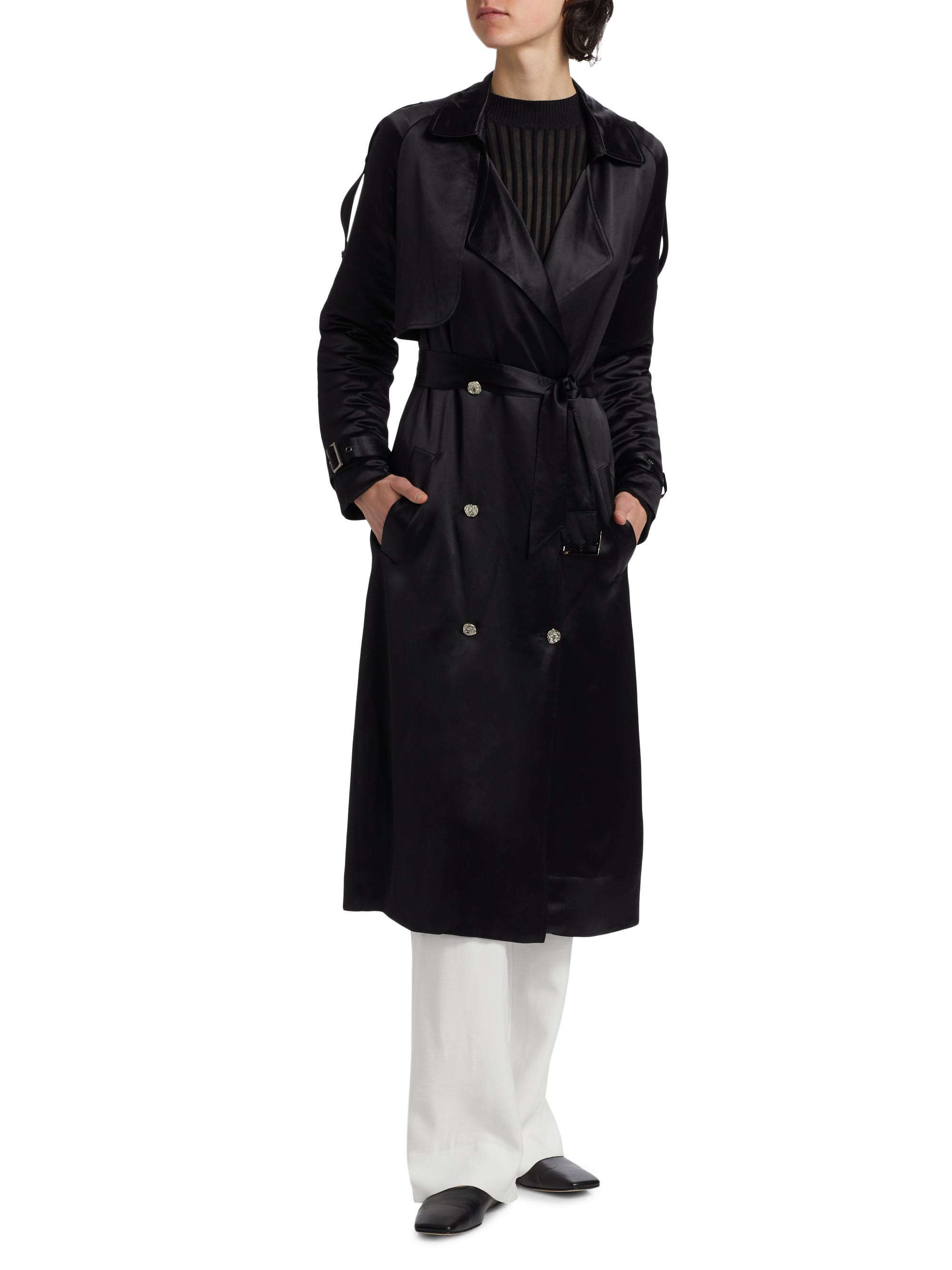 m*n様 L'Appartement ECOTTONY NYLON TRENCH Biltonix Long Line Trench Coat - Mocha | Laurie Claire Boutique