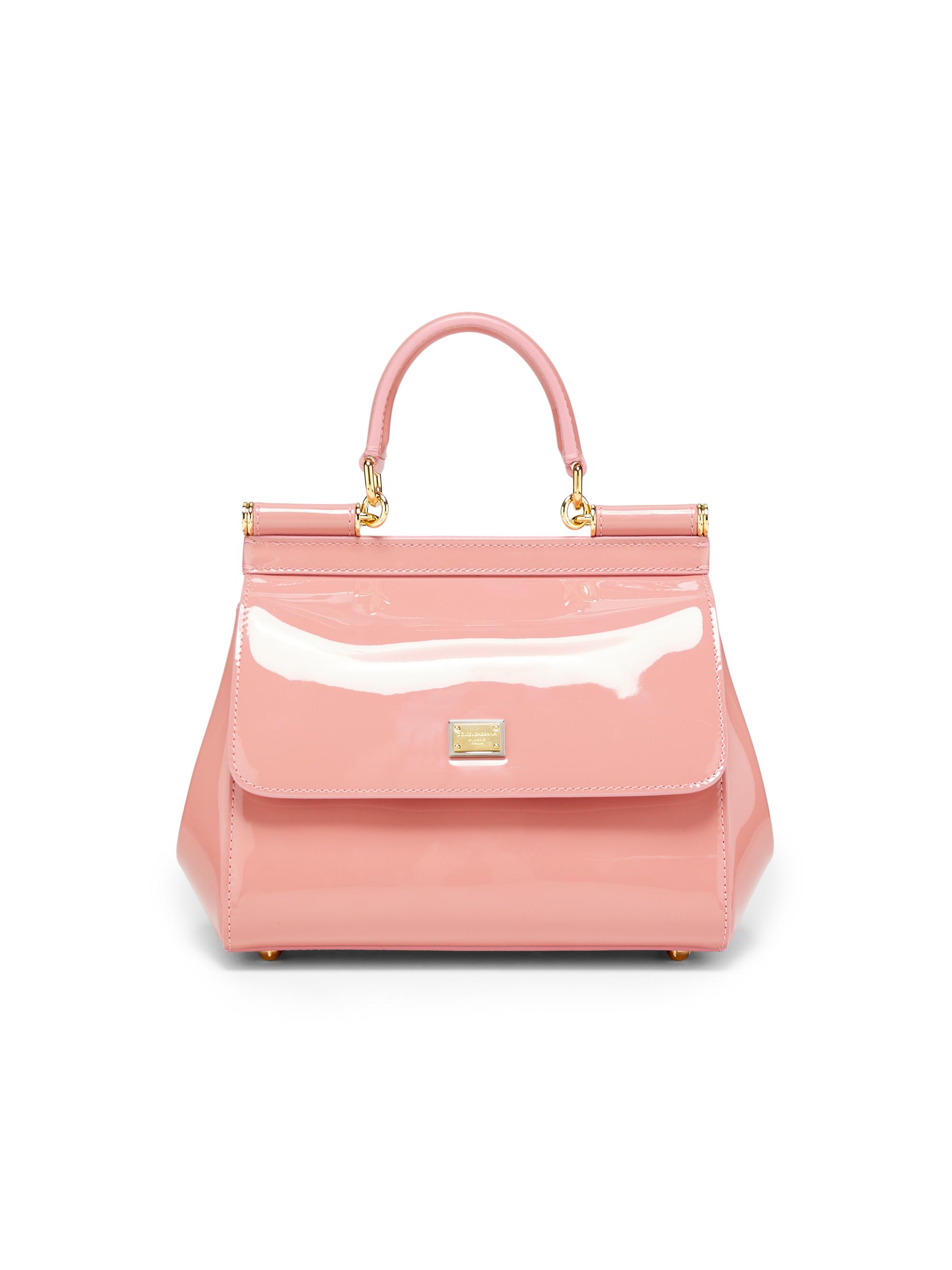 Dolce & Gabbana Women's Sicily Patent Leather Top Handle Bag - Rosa