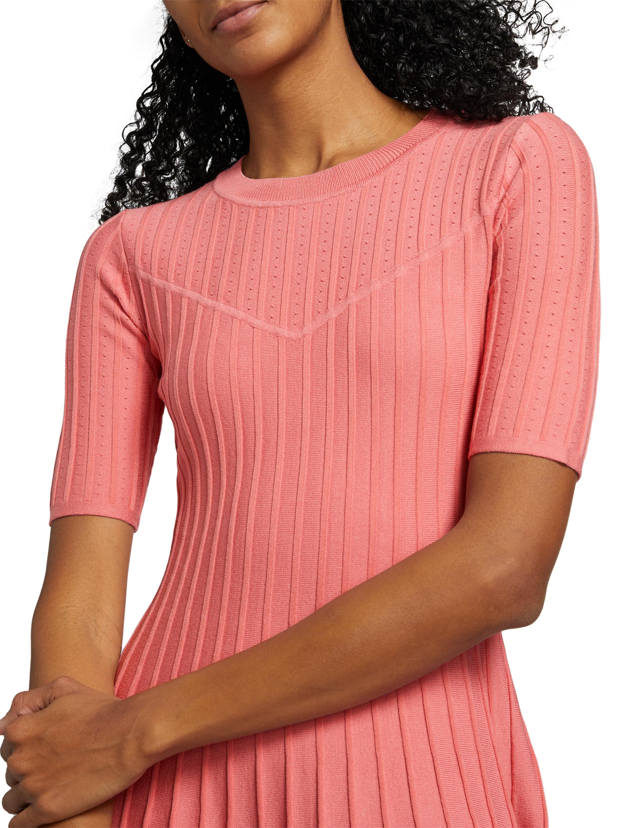 Elie Tahari The Wanda Pleated Knit Fit & Flare Midi-Sweaterdress