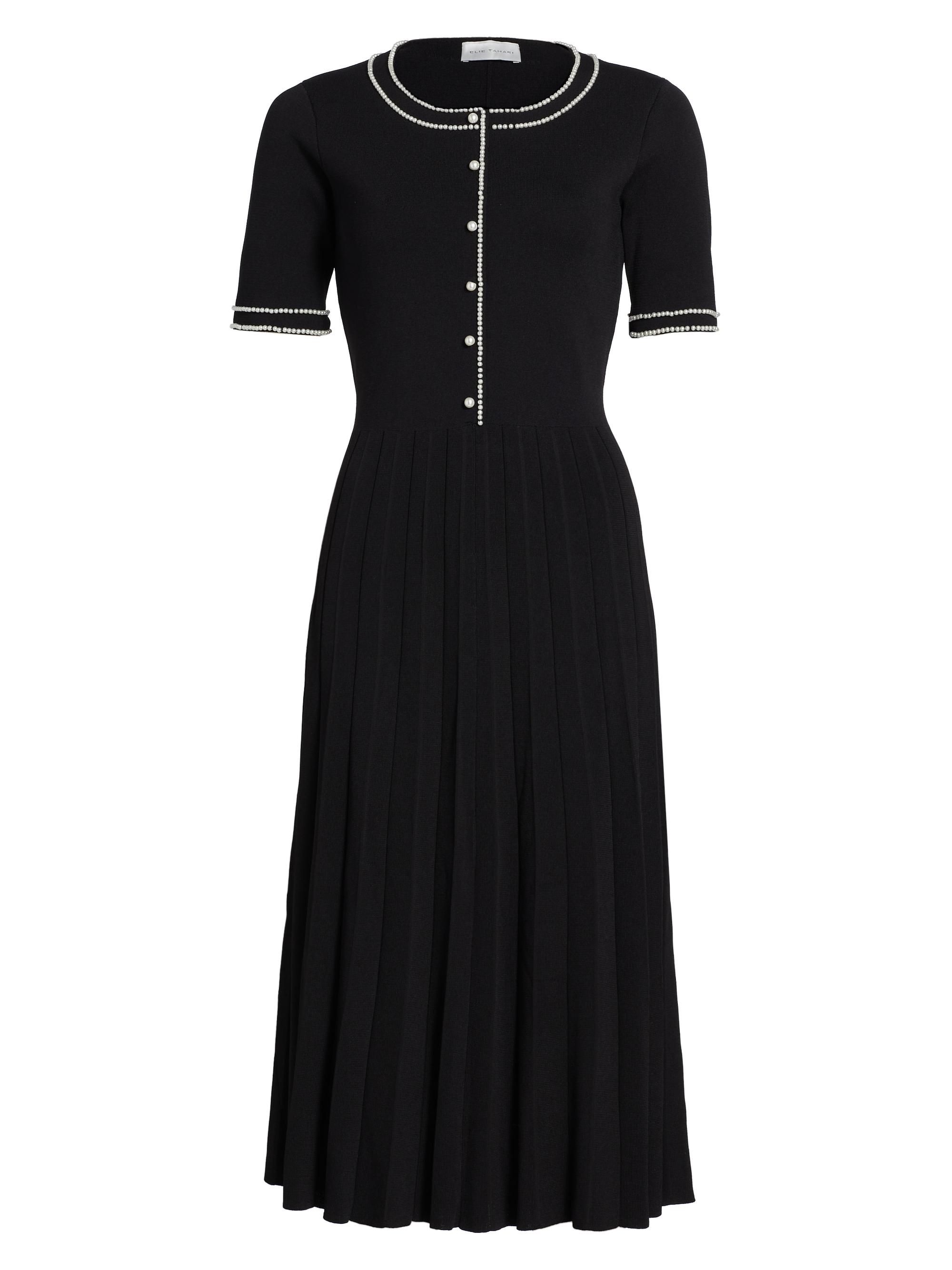 knee length dresses for ladies Plus Size Pleated Midi Chiffon Dress