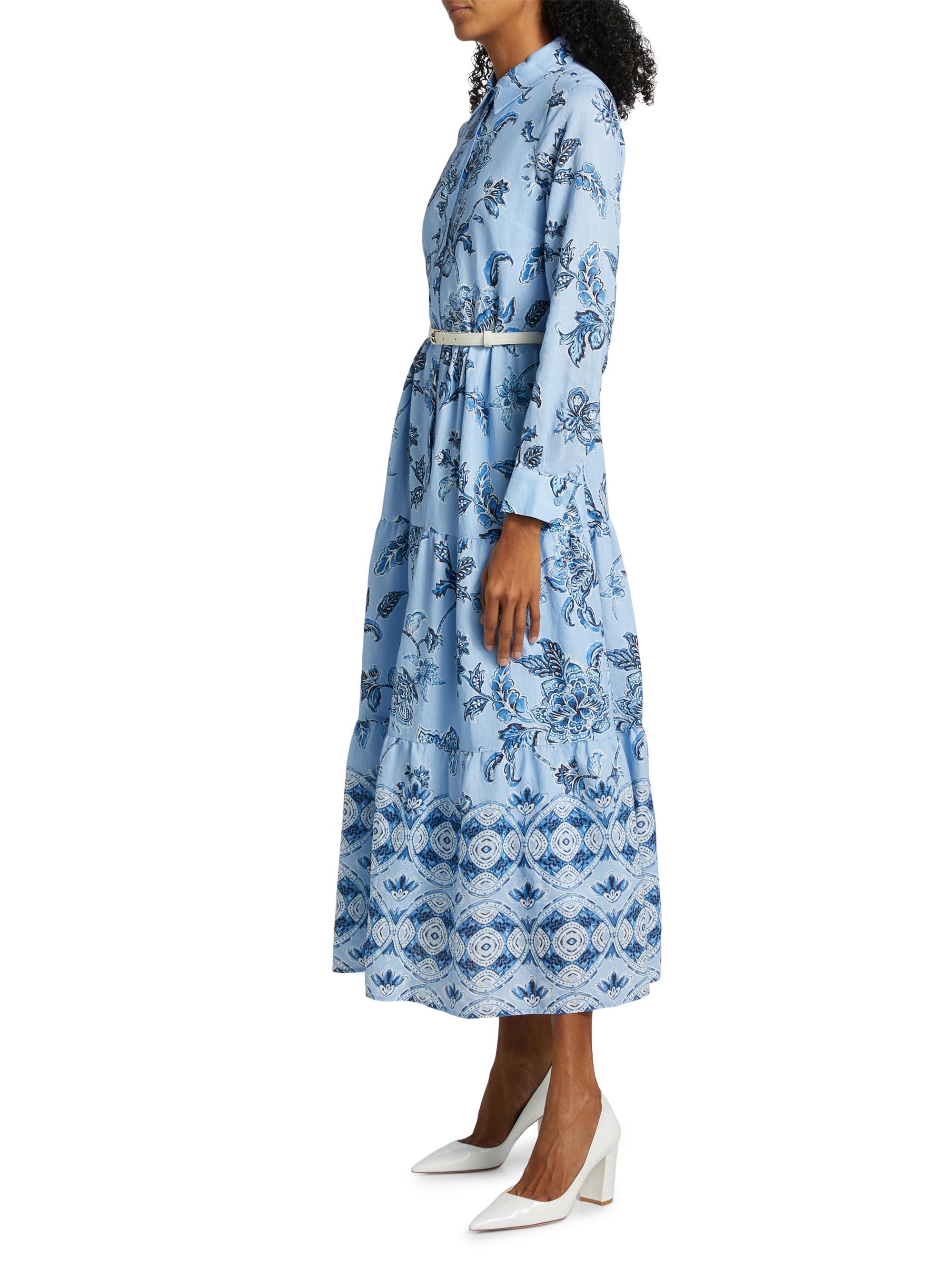 Elie Tahari The Caroline Estate Garden Belted Maxi-Dress | Saks Fifth Avenue