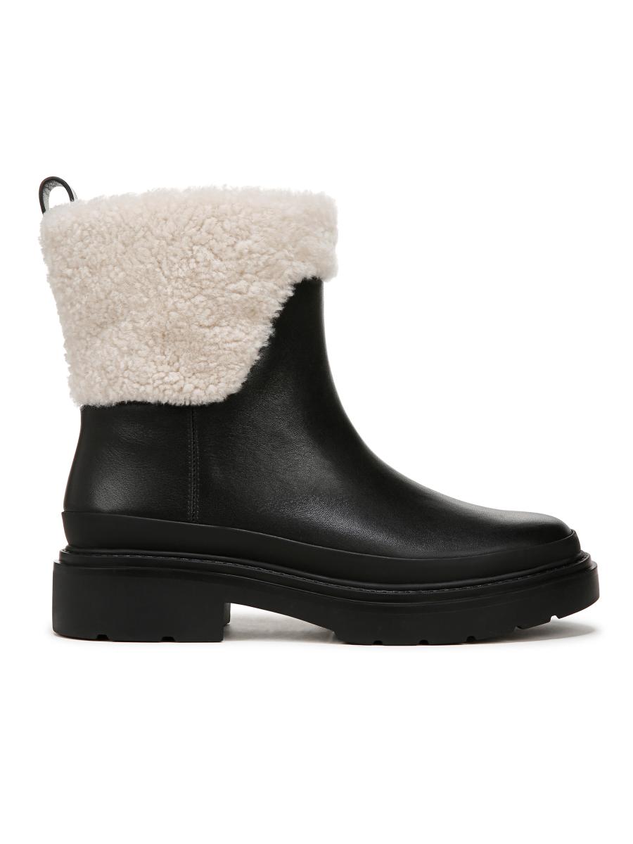 Vince Percie Shearling-Trimmed Short Boots | Saks Fifth Avenue