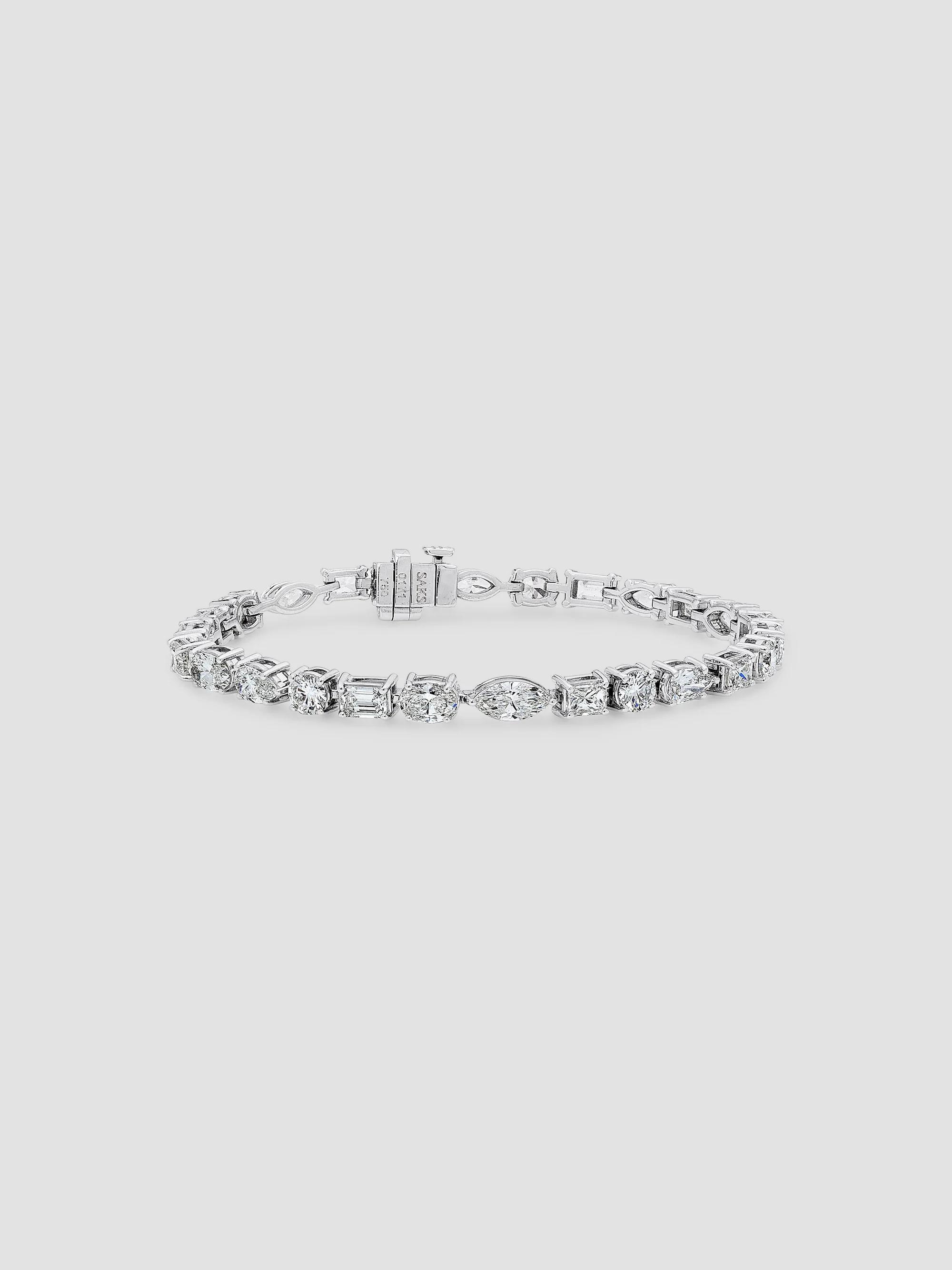 Women's 18K White Gold & 9.17 TCW Diamond Bracelet - White