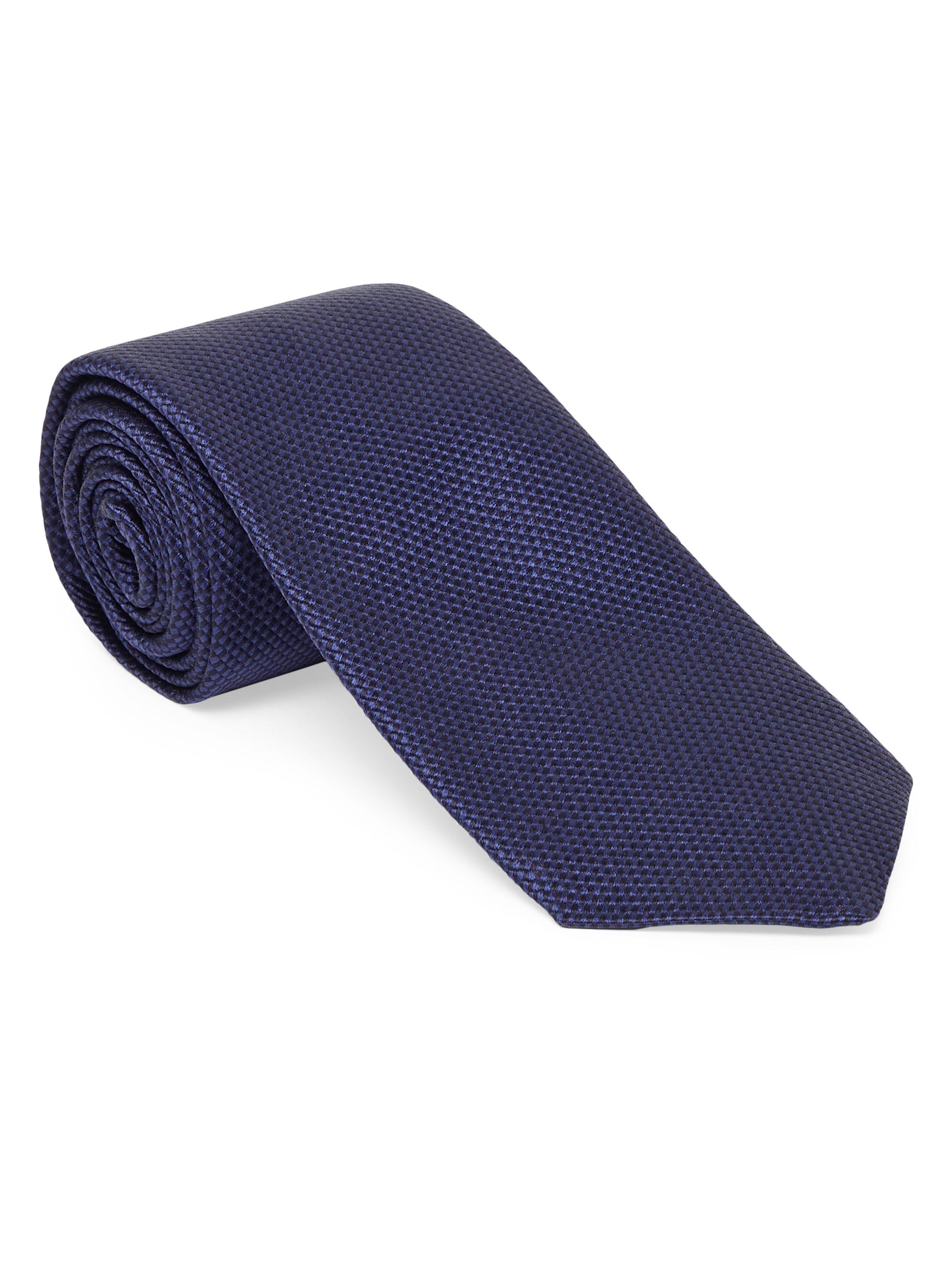Brunello Cucinelli Men's Textured Silk Twill Tie - Blue