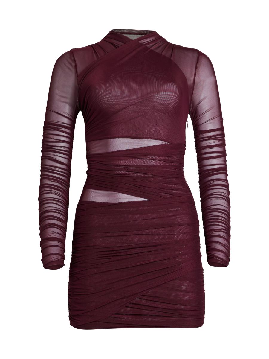soka ruched panel mini dress by minima esenciales Minima Esenciales Soka Ruched Panel Mini Dress