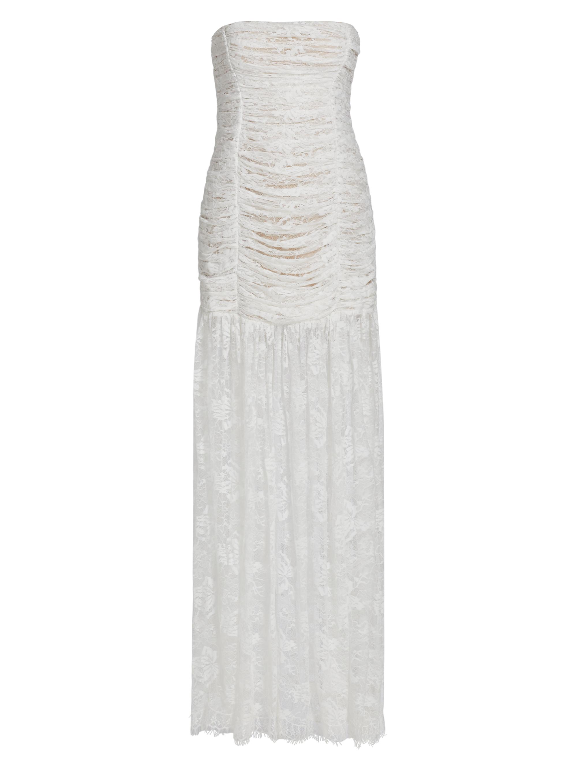Hemant & Nandita Women's Adra Ruched Lace Gown - Off White