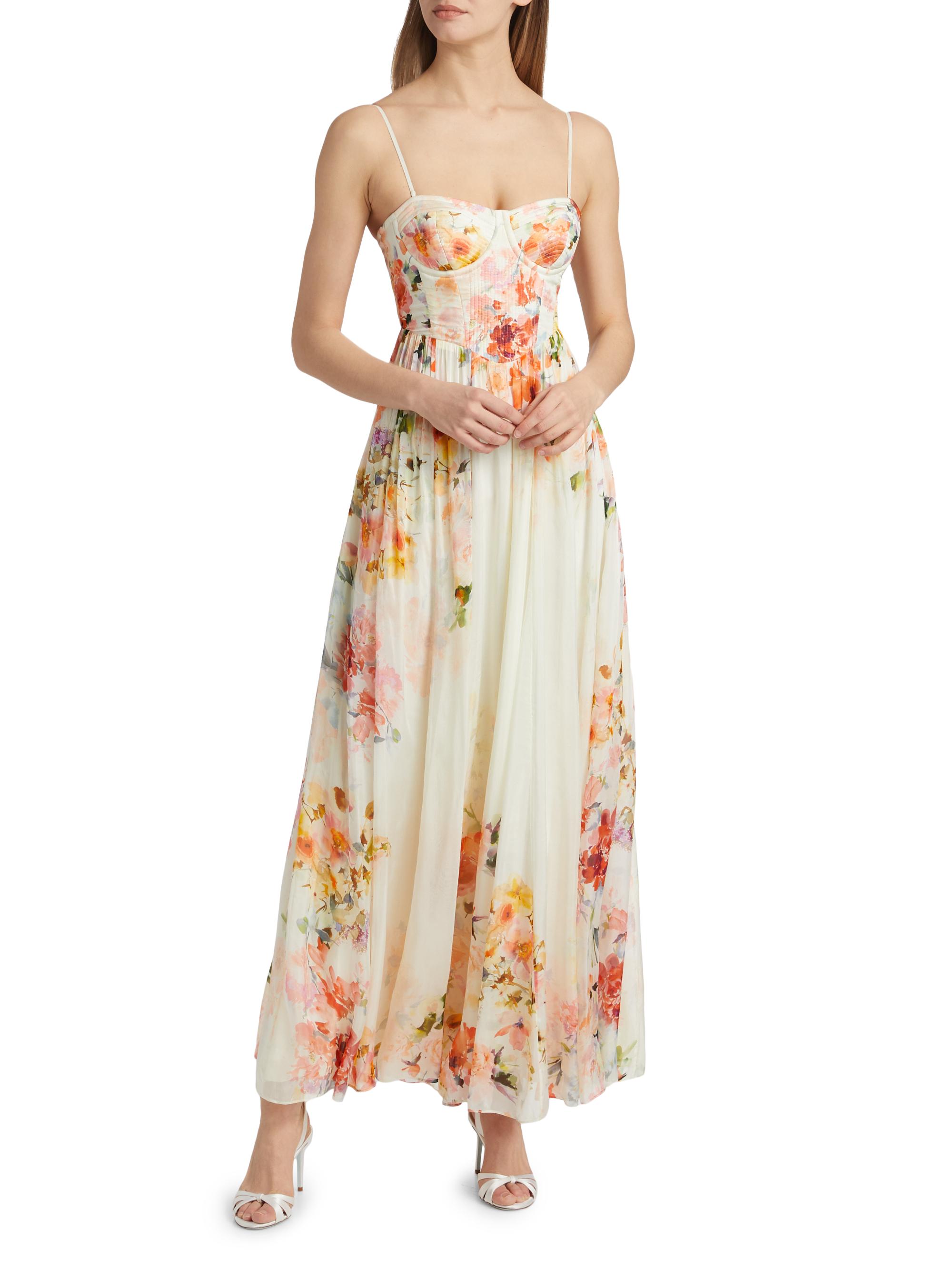 Saba Corset Floral Maxi Dress