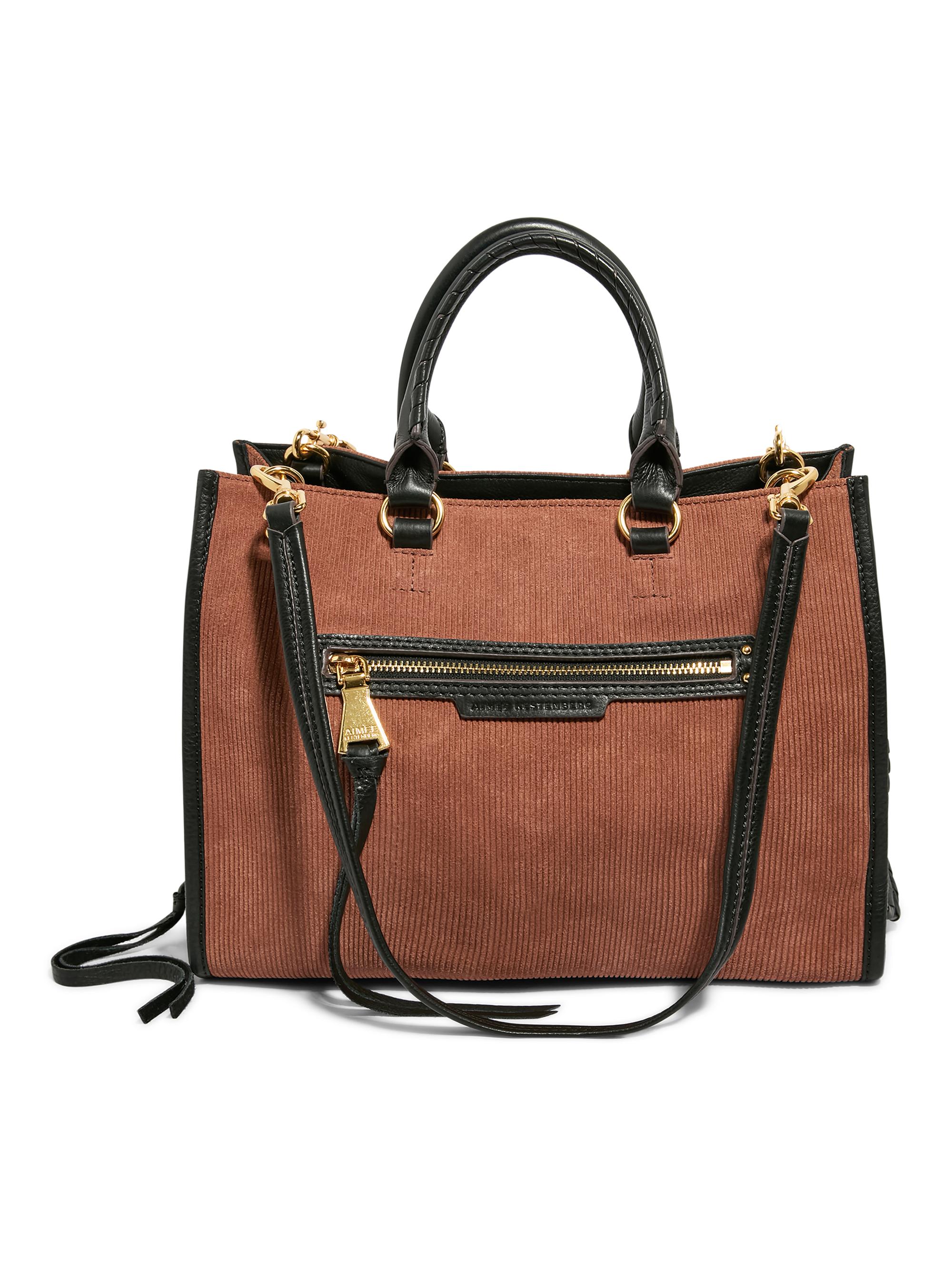 Aimee Kestenberg Women's Stockbridge Leather Satchel Top Handle Bag - Nutshell