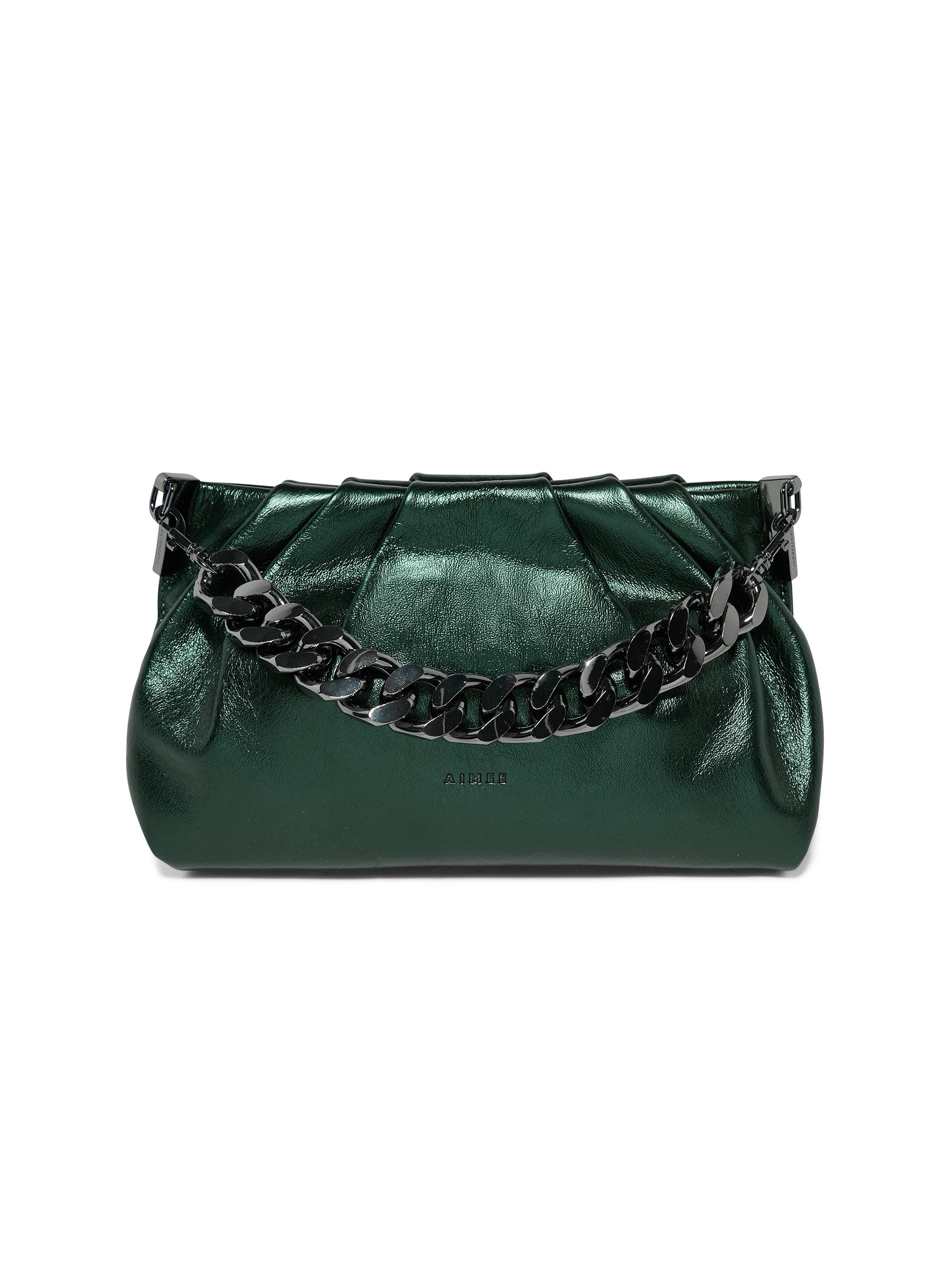 Aimee Kestenberg Women's Chill Out Leather Clutch - Metallic Forest