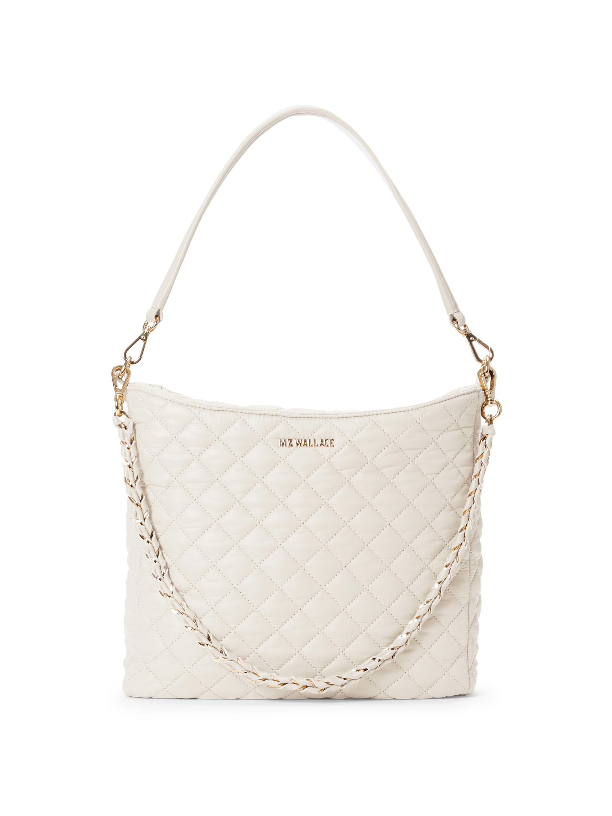MZ Wallace Women's Crosby Quilted Hobo Bag - Sandshell