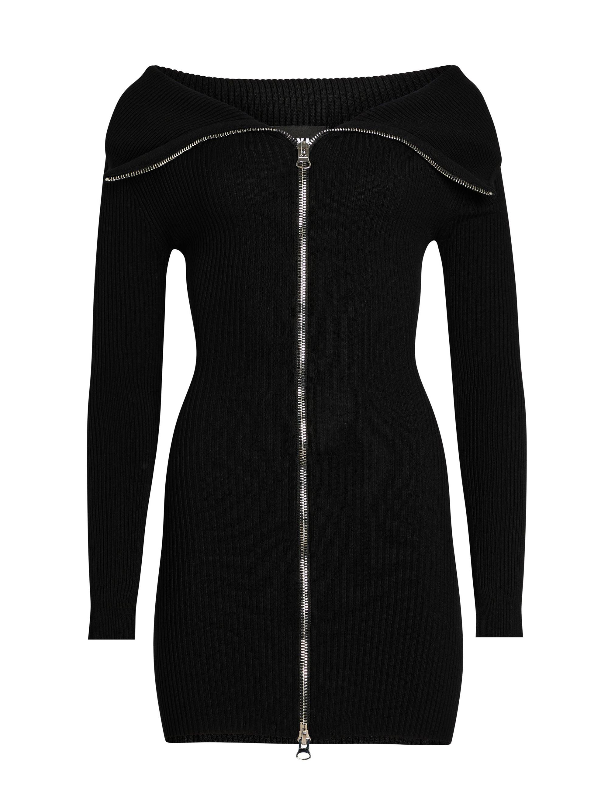 Ser.o.ya Women's Vesper Off-the-Shoulder Knit Mini Dress - Black