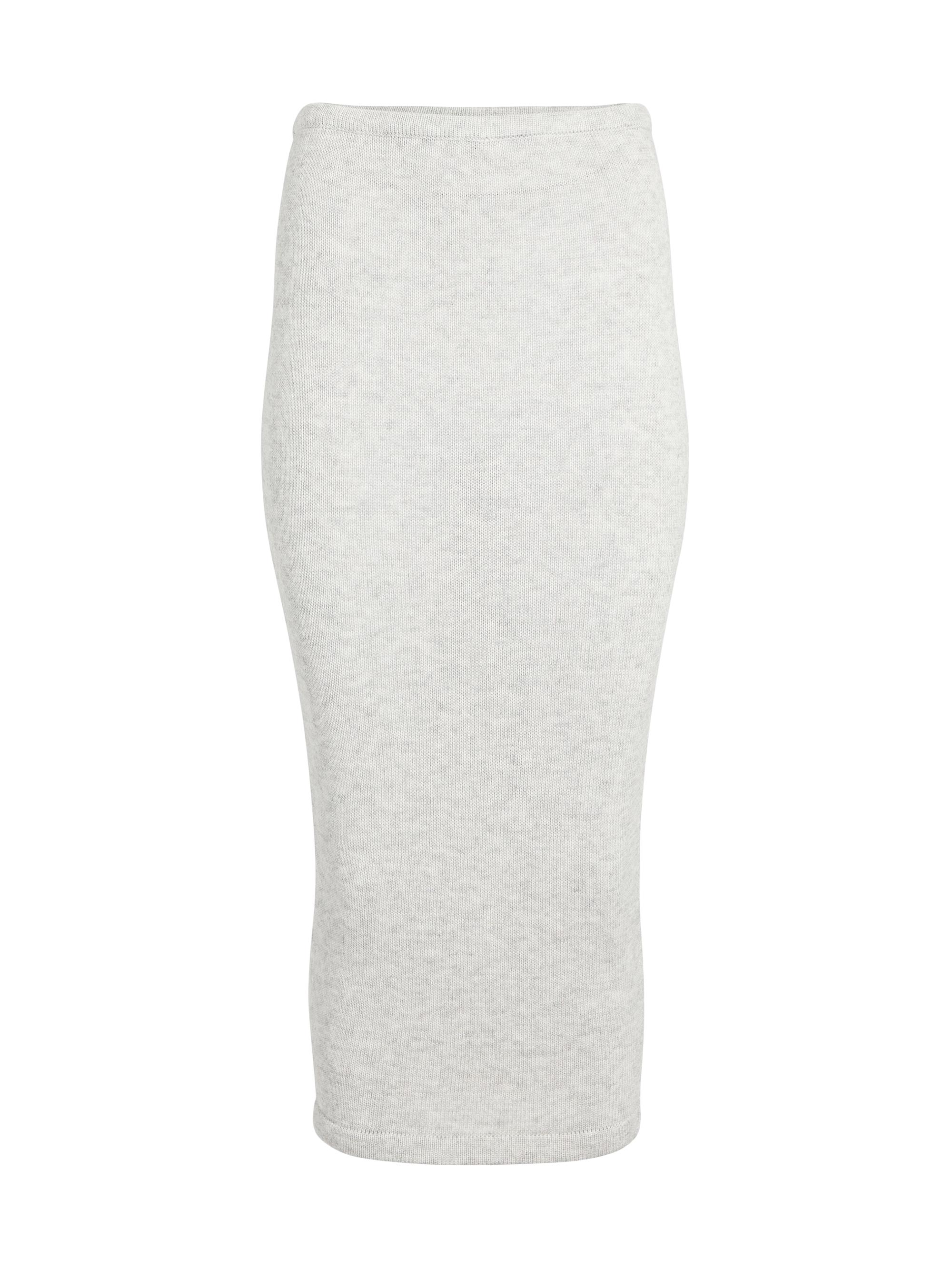 Ser.o.ya Women's Koko Knit Tea Length Skirt - Light Grey