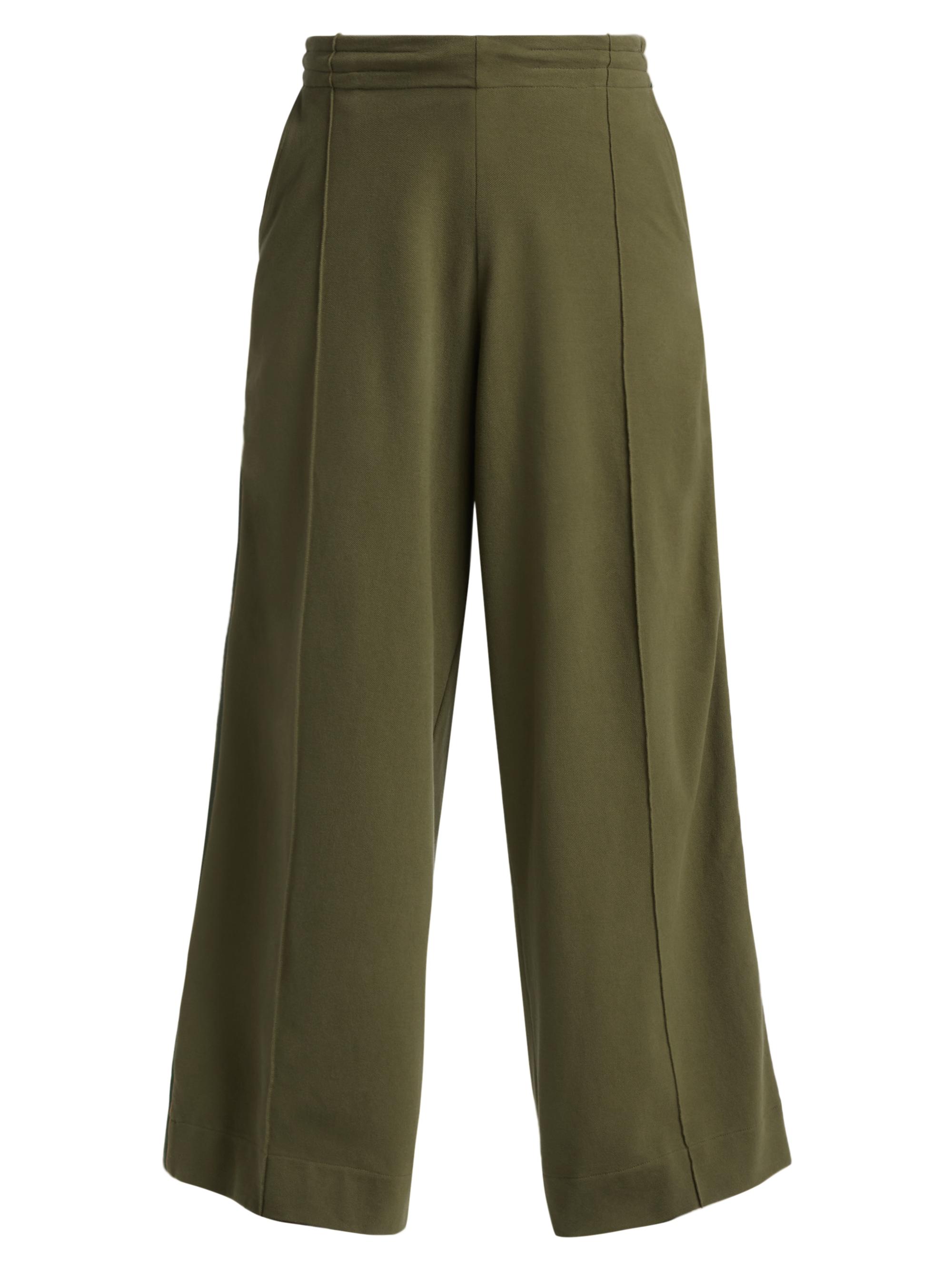 Nicholas Daley Men's Wide-Leg Track Pants - Army Green