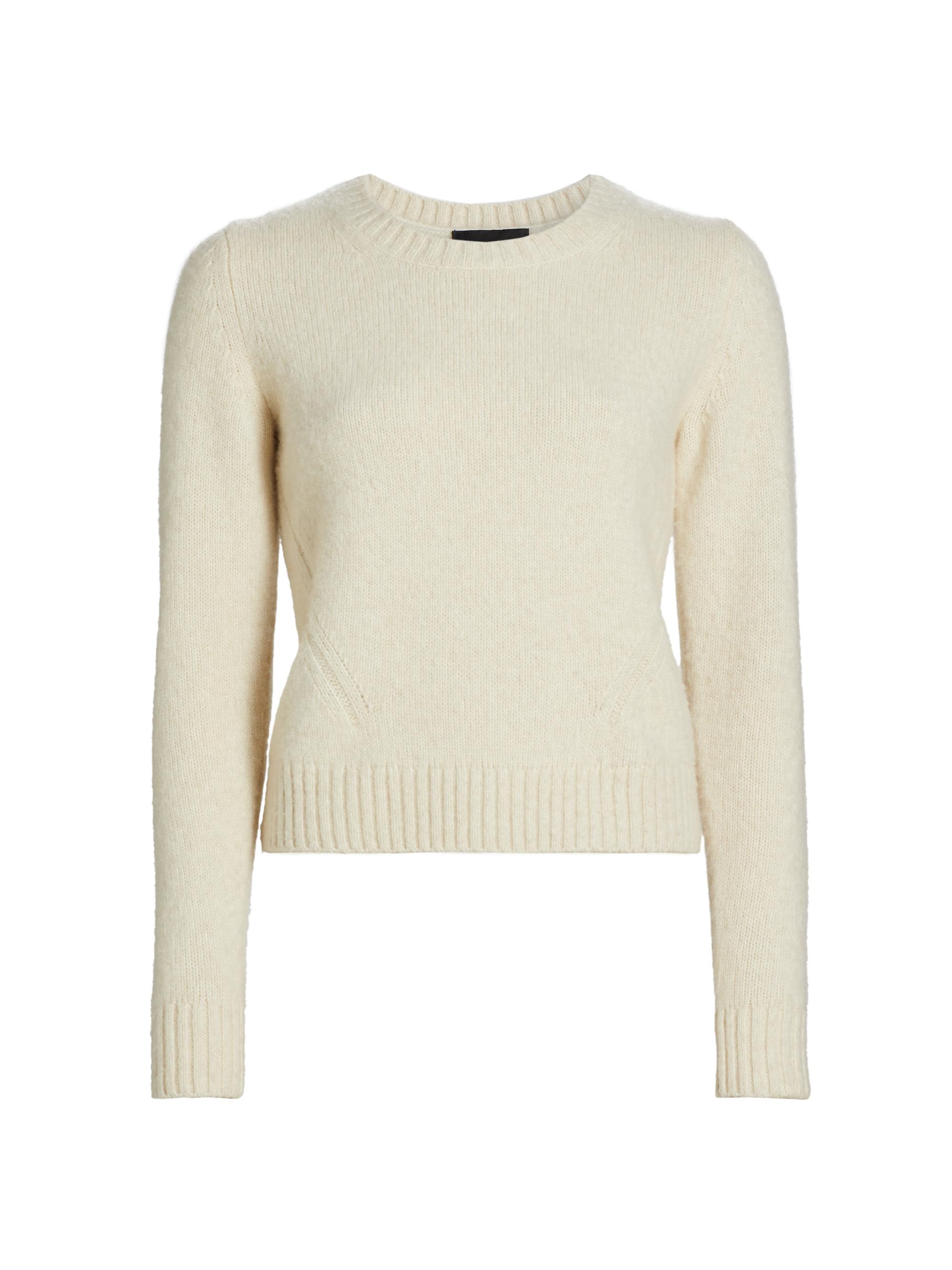 Nili Lotan Women's Gwendolyn Merino Wool Crewneck Sweater - Light Oat Melange