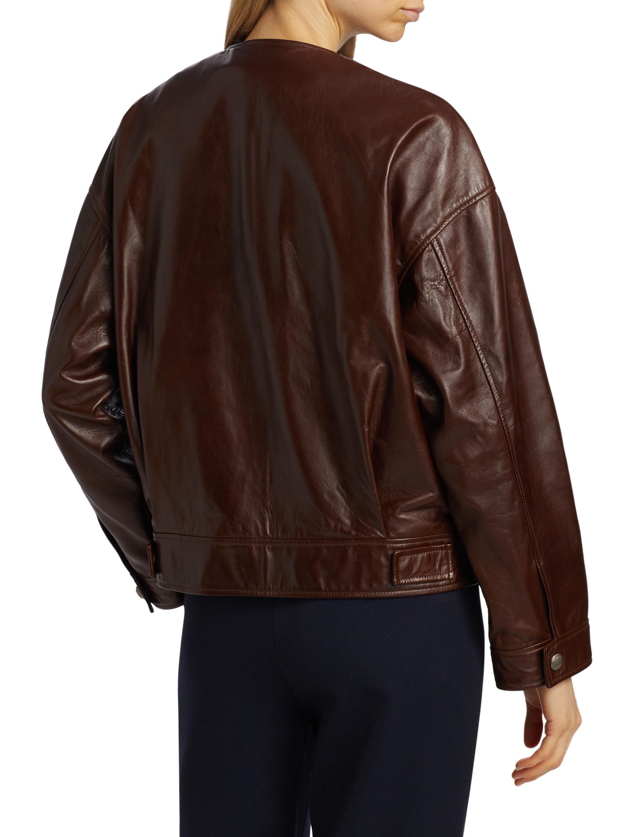 Nili Lotan Deja Leather Bomber Jacket | Saks Fifth Avenue