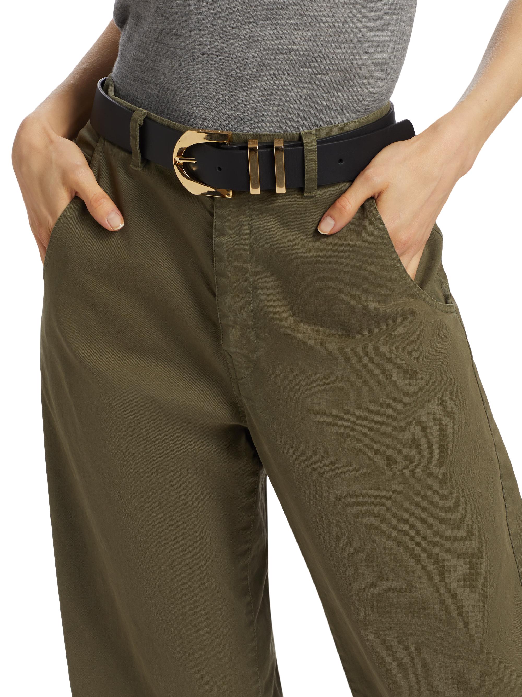 Nili Lotan Emerson Stretch-Cotton Wide-Leg Crop Pants | Saks Fifth
