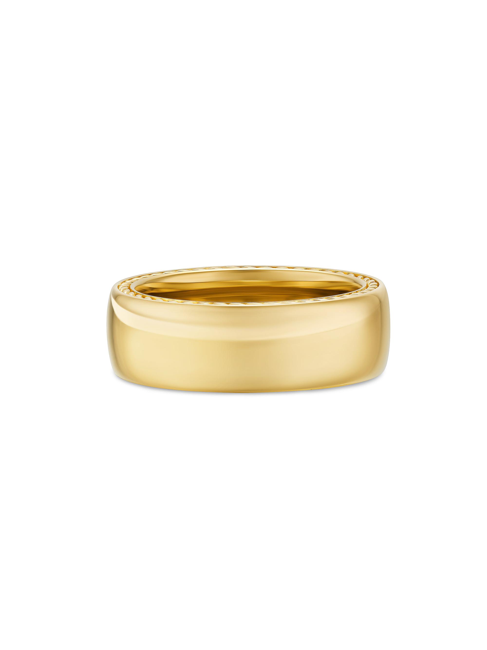 David Yurman Men's Streamline Band Ring in 18K Yellow Gold, 8MM - Gold