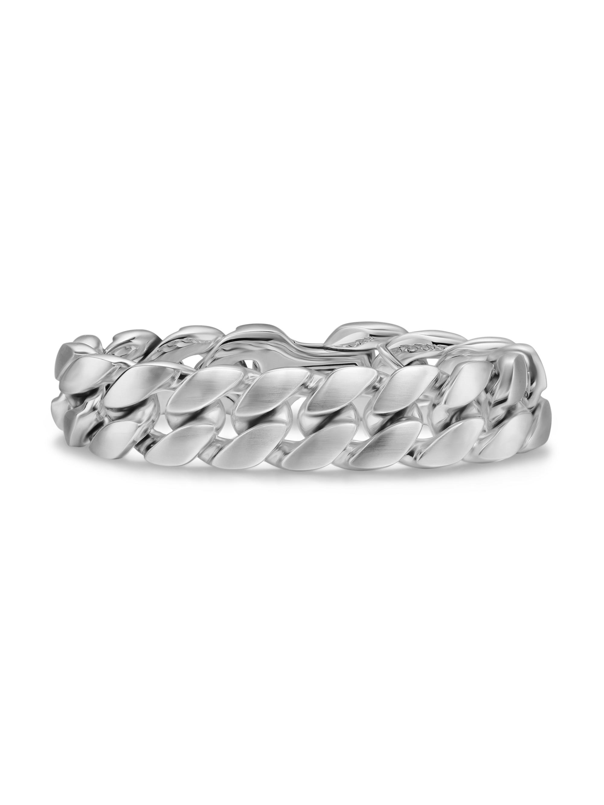 David Yurman Men's Curb Chain Bracelet in Sterling Silver, 18MM - Silver