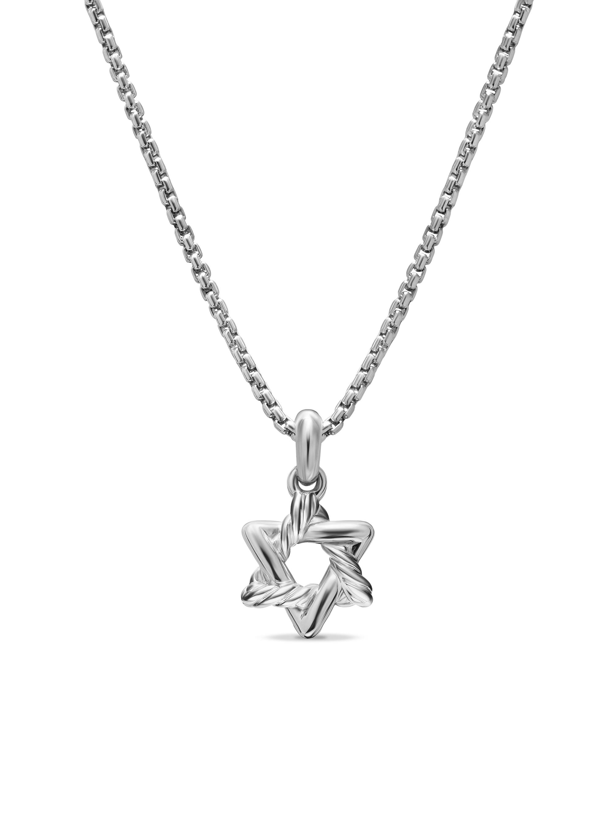 David Yurman Women's Star of David Pendant Necklace in Sterling Silver, 9.6MM - Silver