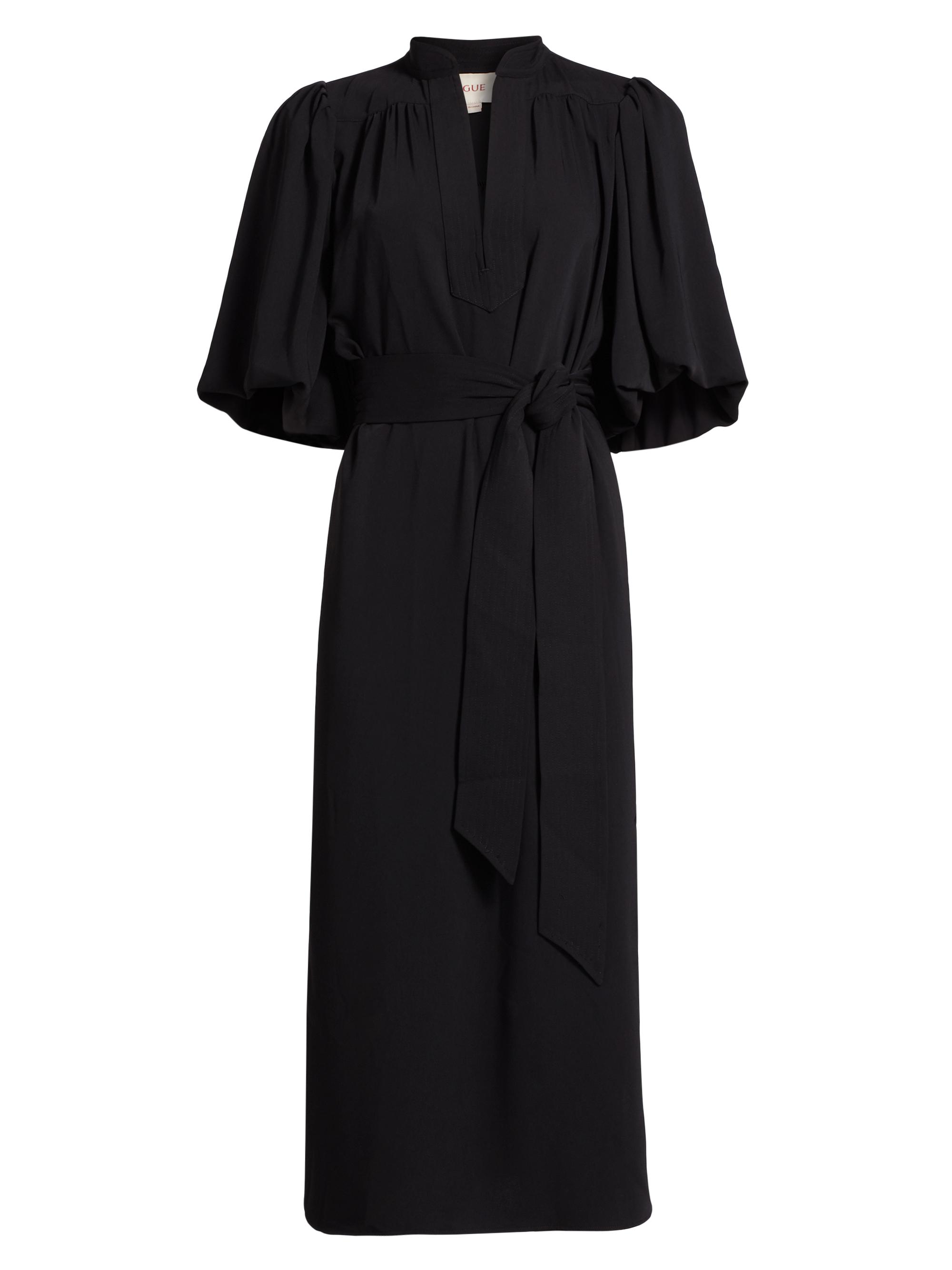 Figue Women's Dani Tie-Waist Midi-Dress - Onyx Black