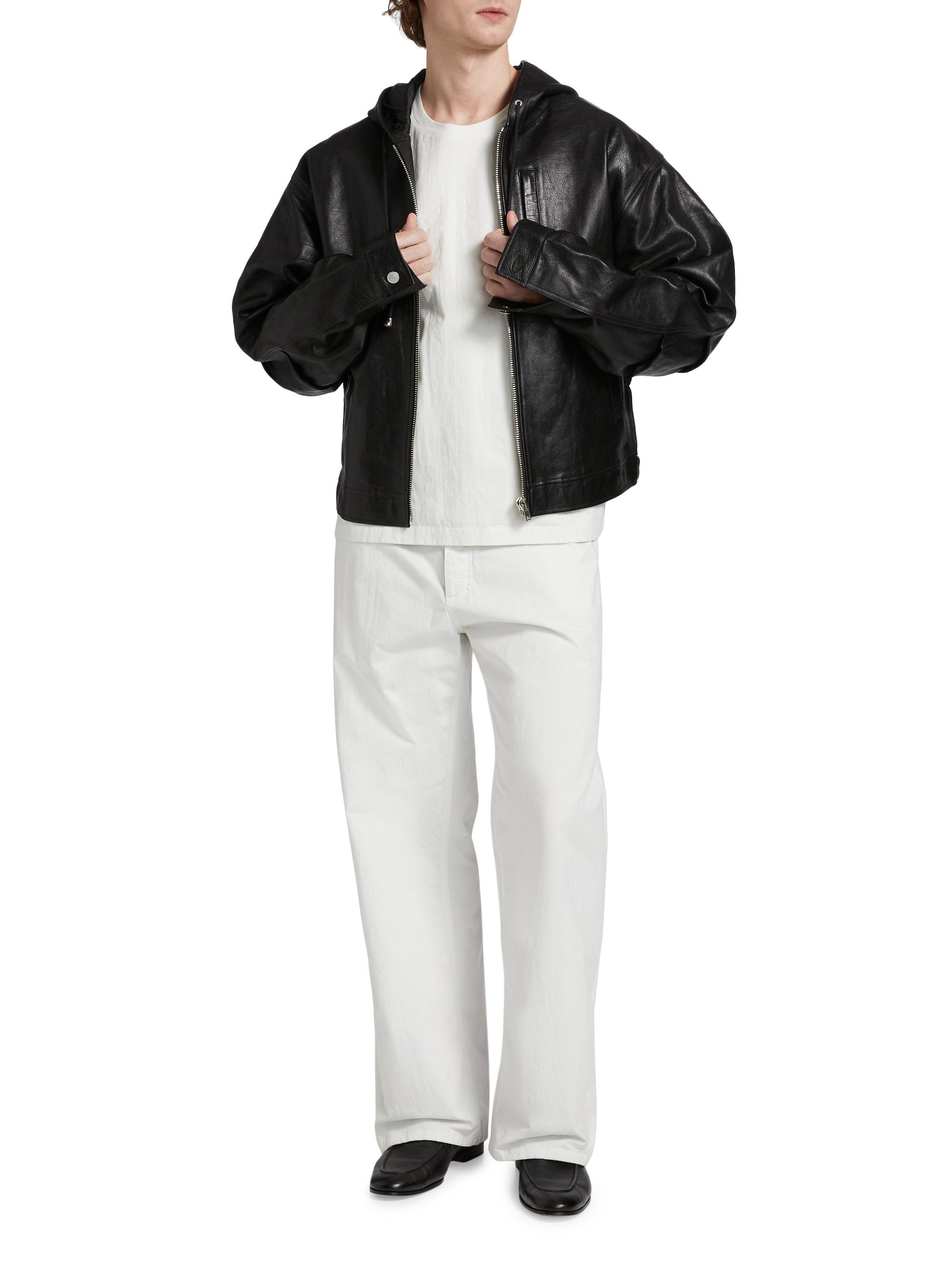 EZR Zip-Up Leather Hoodie | Saks Fifth Avenue