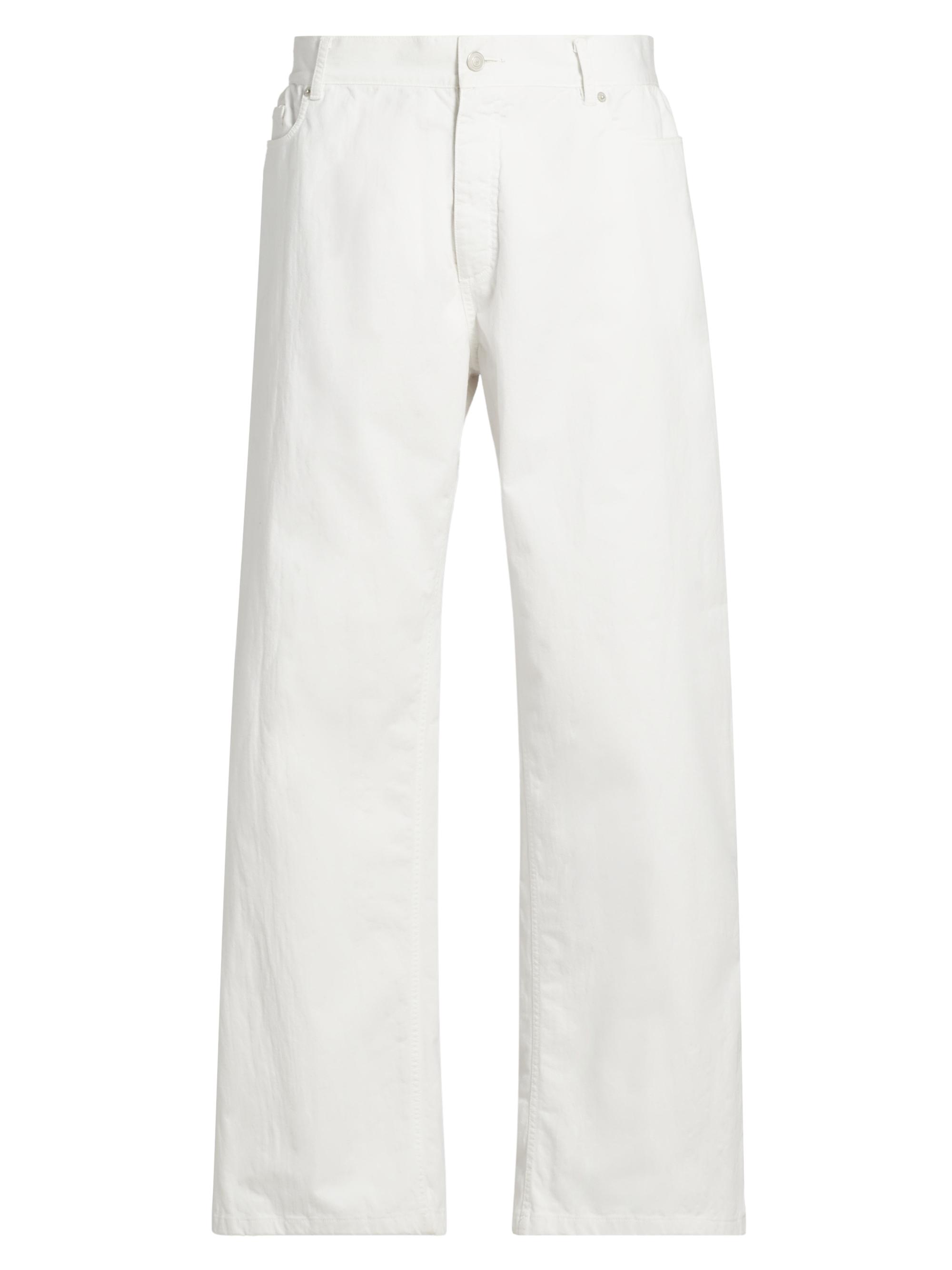 EZR Men's Baggy Cotton-Blend Jeans - White