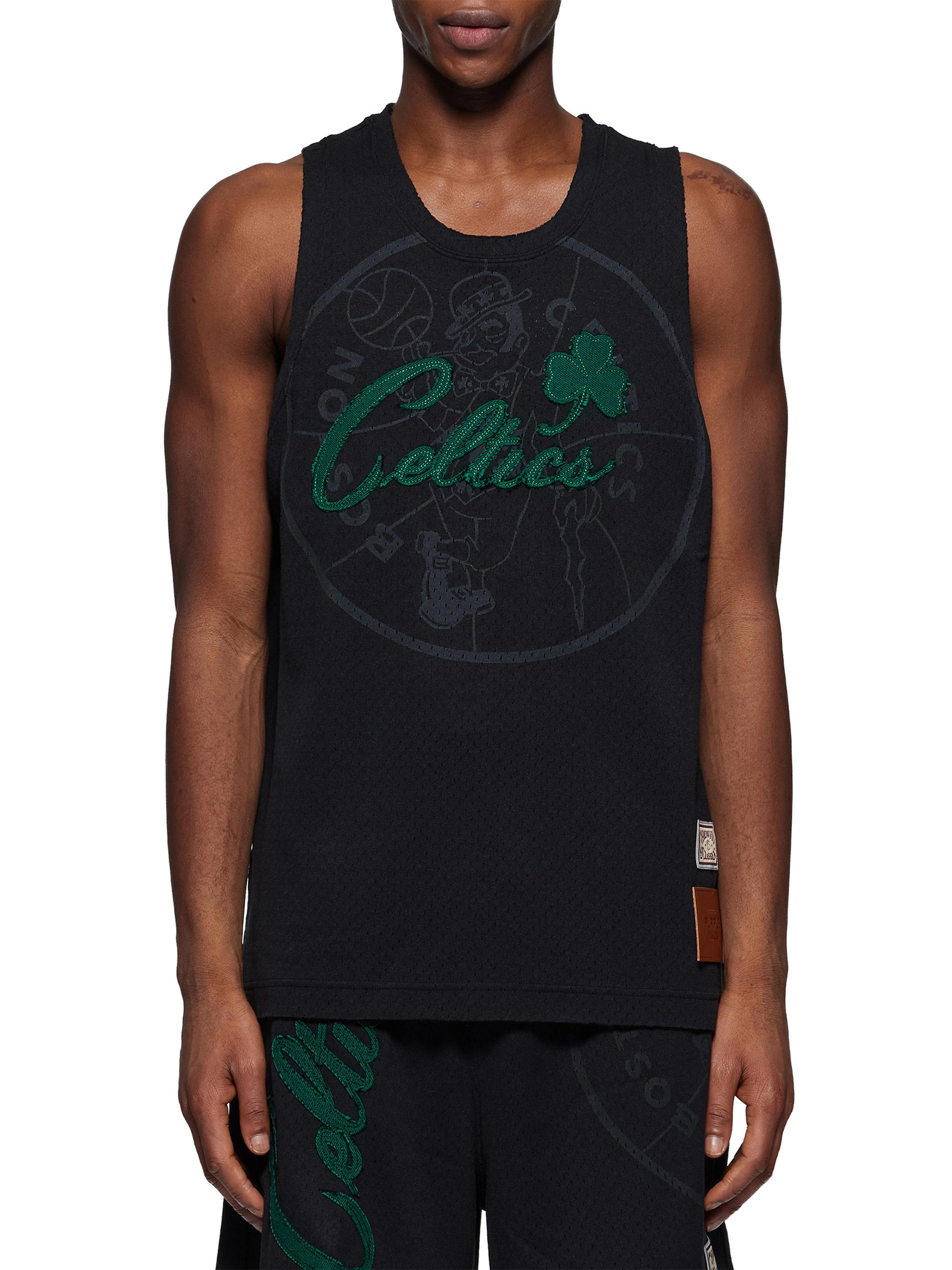 Purple Brand Men's  x Mitchell & Ness Boston Celtics Mesh Jersey Tank Top - Black