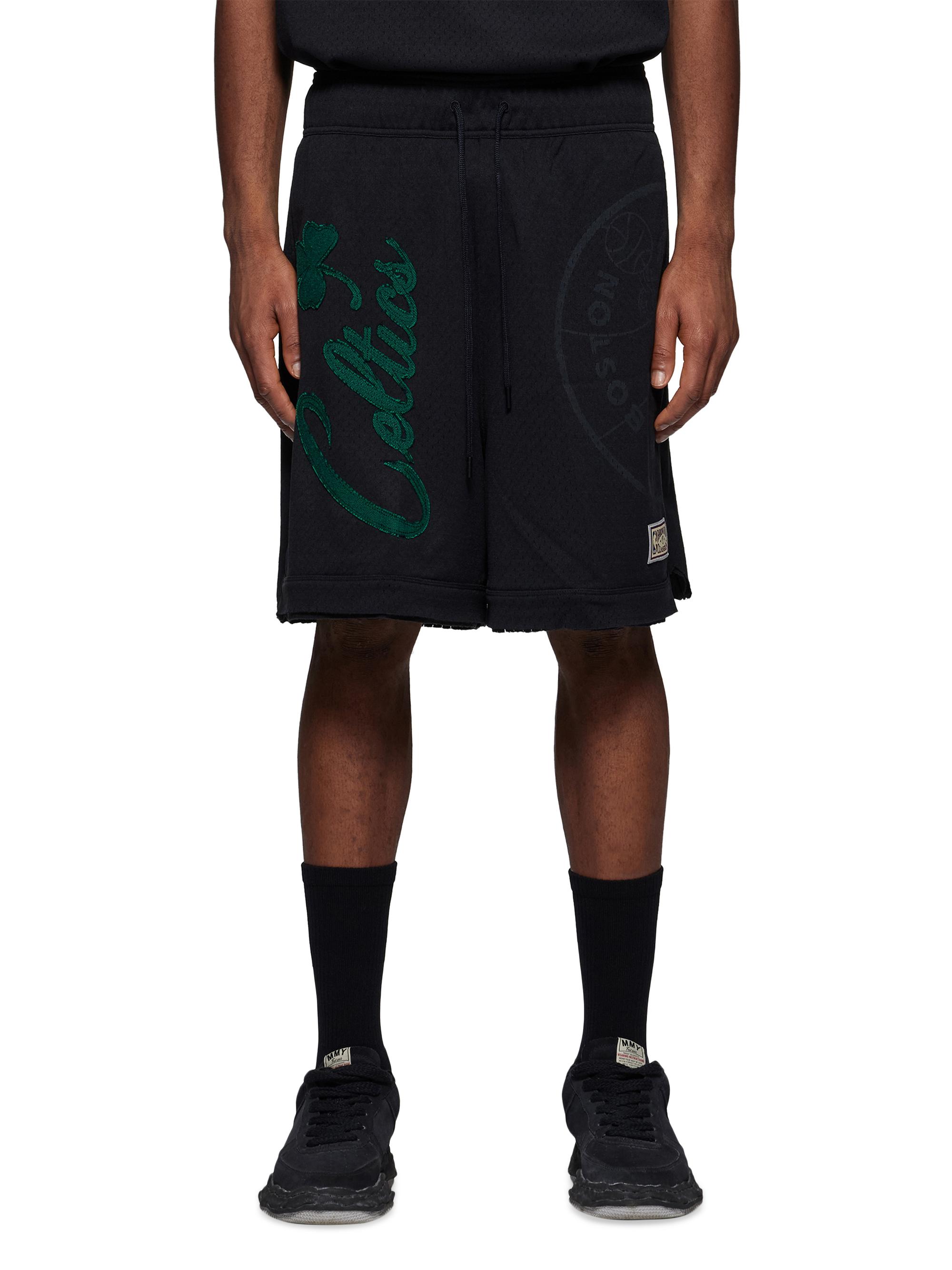 Purple Brand Men's  x Mitchell & Ness Boston Celtics Mesh Shorts - Black