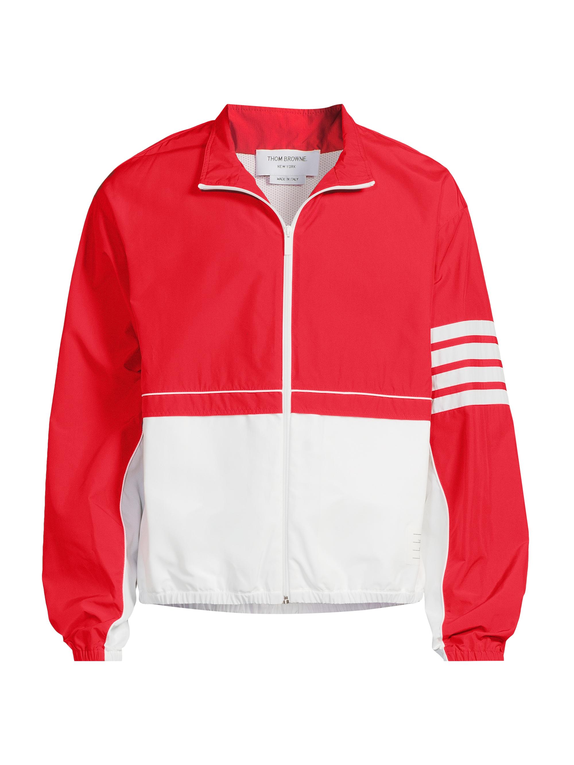 Thom Browne Men's Zip Windbreaker Jacket - Red