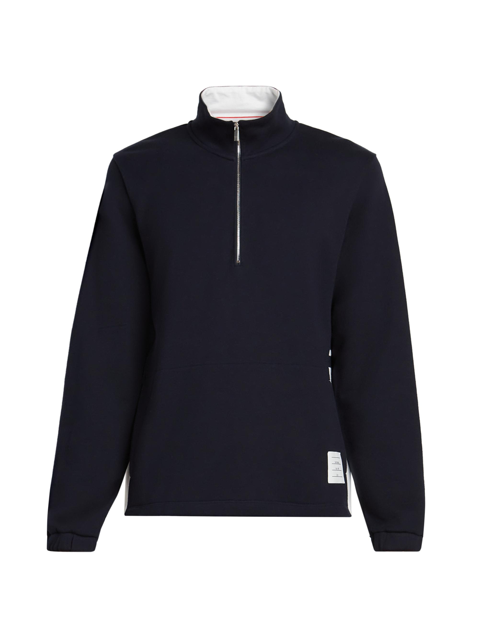 Thom Browne Engineered 4 Bar Classic Loopback Jersey Zip