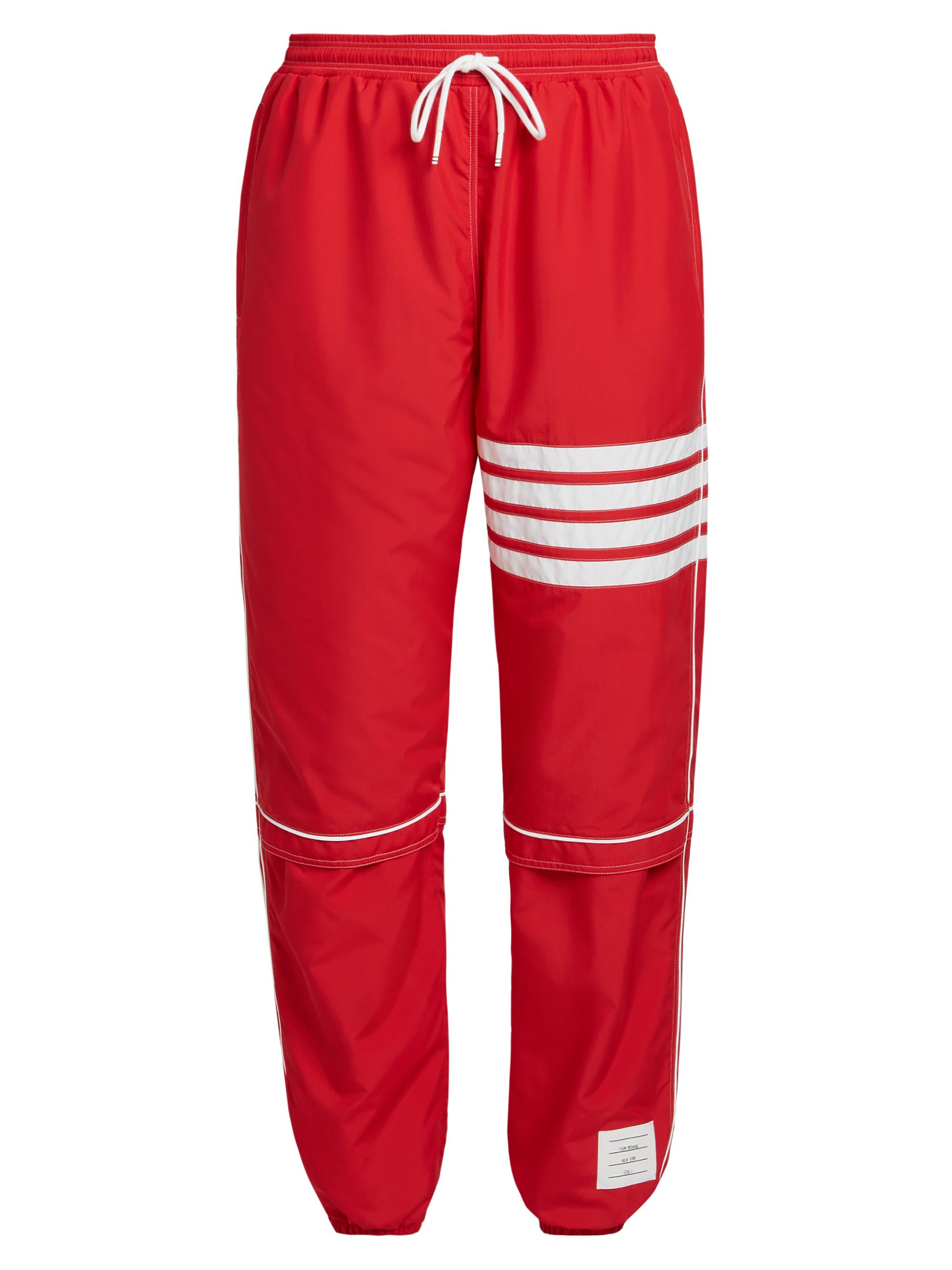 Thom Browne Men's Striped Drawstring Sweatpants - Red