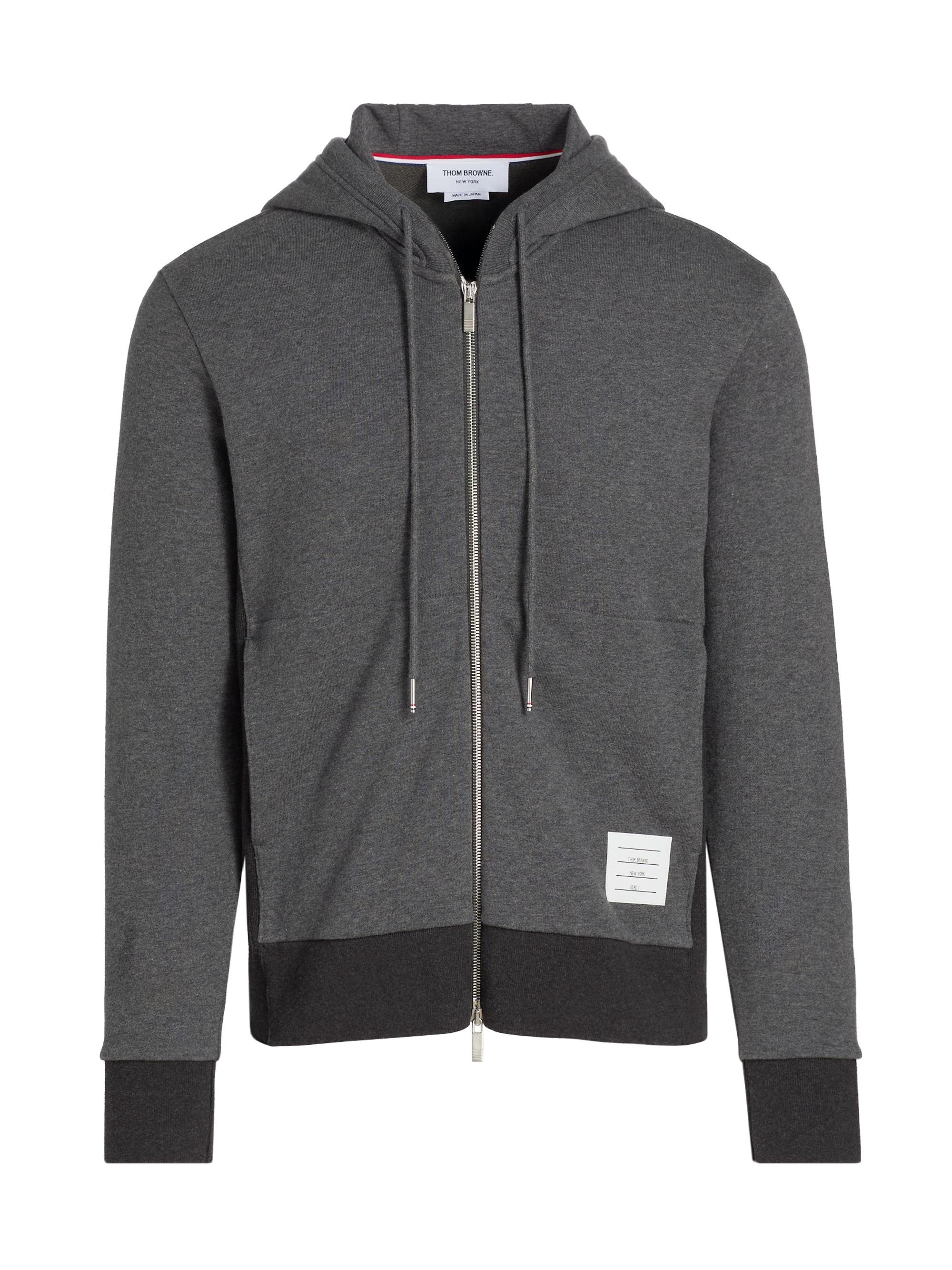 Thom Browne Engineered 4 Bar Classic Loopback Jersey Zip-Front