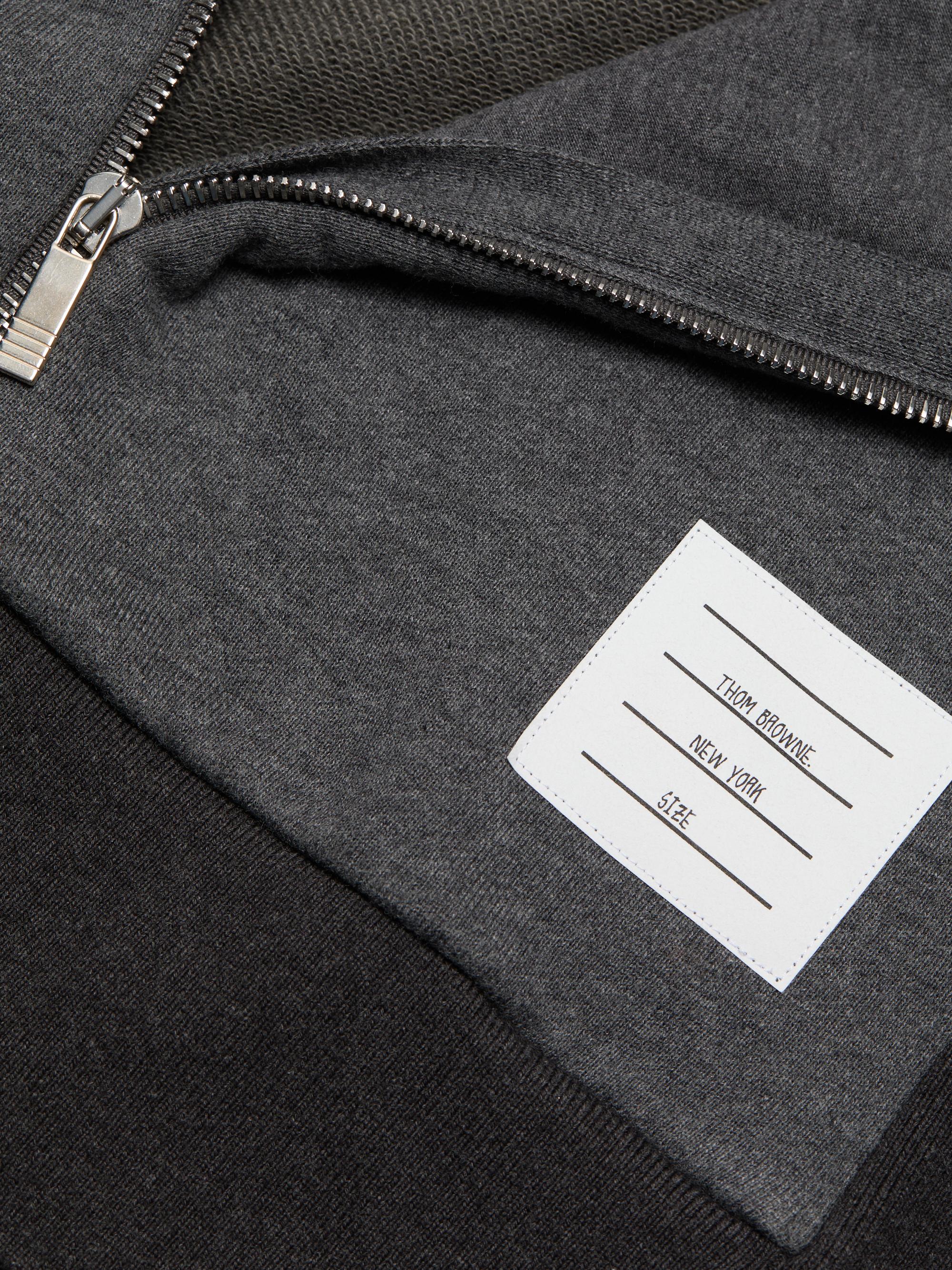 Thom Browne Engineered 4 Bar Classic Loopback Jersey Zip-Front